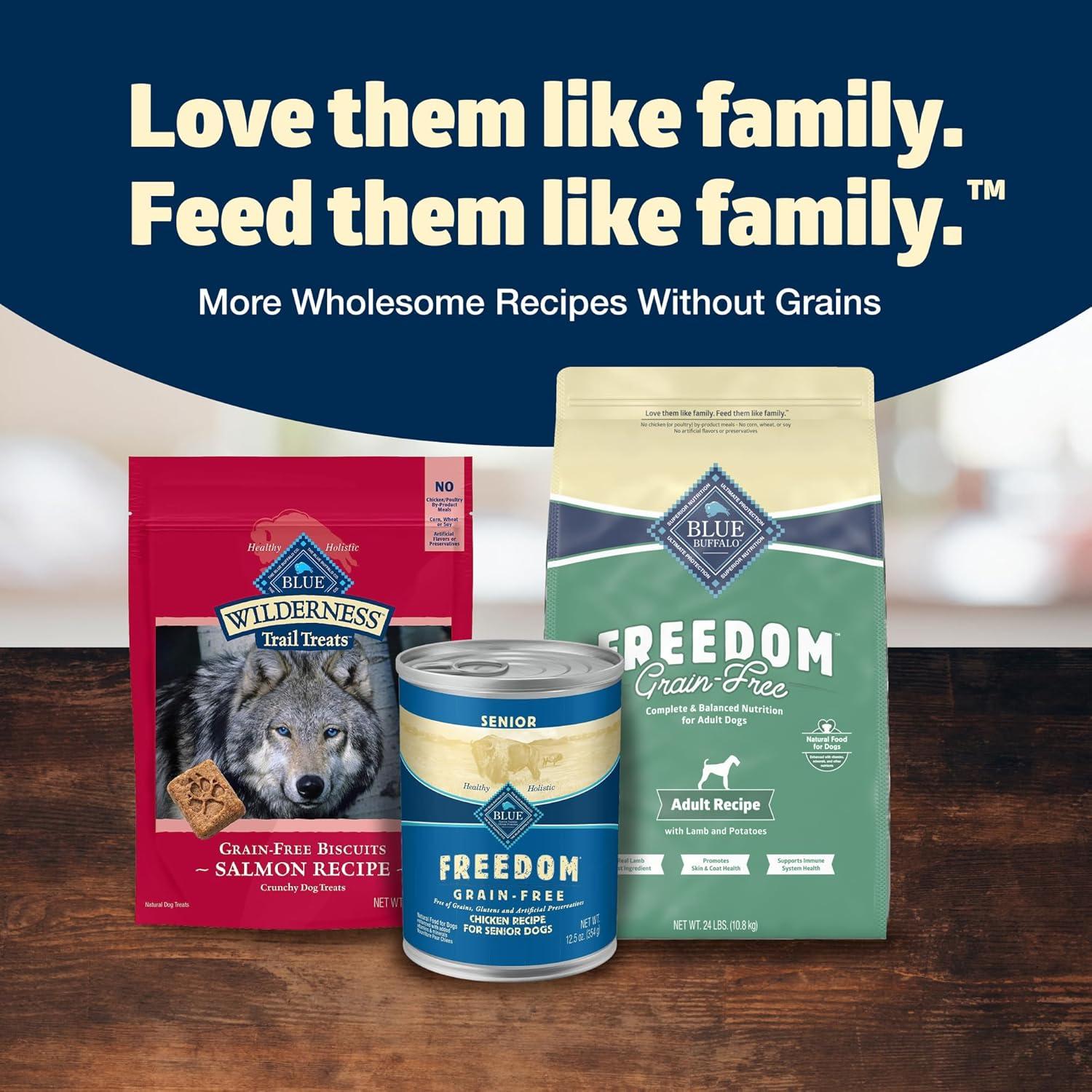 imageBlue Buffalo Freedom GrainFree Dry Dog Food Complete amp Balanced Nutrition for Adult Dogs Made in the USA with Natural Ingredients Lamb amp Potatoes 11lb Bag24 Pound Pack of 1