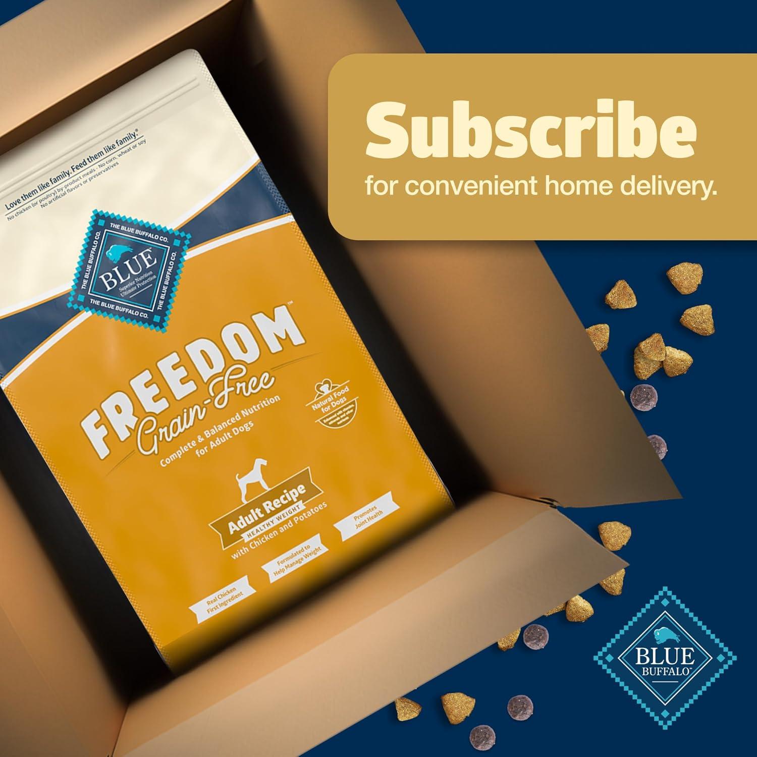 imageBlue Buffalo Freedom GrainFree Healthy Weight Dry Dog Food Complete amp Balanced Nutrition for Adult Dogs Made in the USA with Natural Ingredients Chicken amp Potatoes 24lb BagChicken