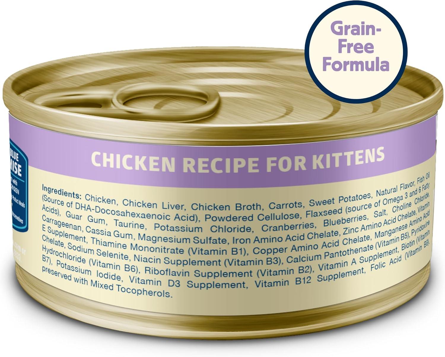 imageBlue Buffalo Freedom GrainFree Kitten Wet Cat Food Complete amp Balanced Nutrition for Kittens Made with Natural Ingredients Chicken Recipe 3oz Cans 24 Count