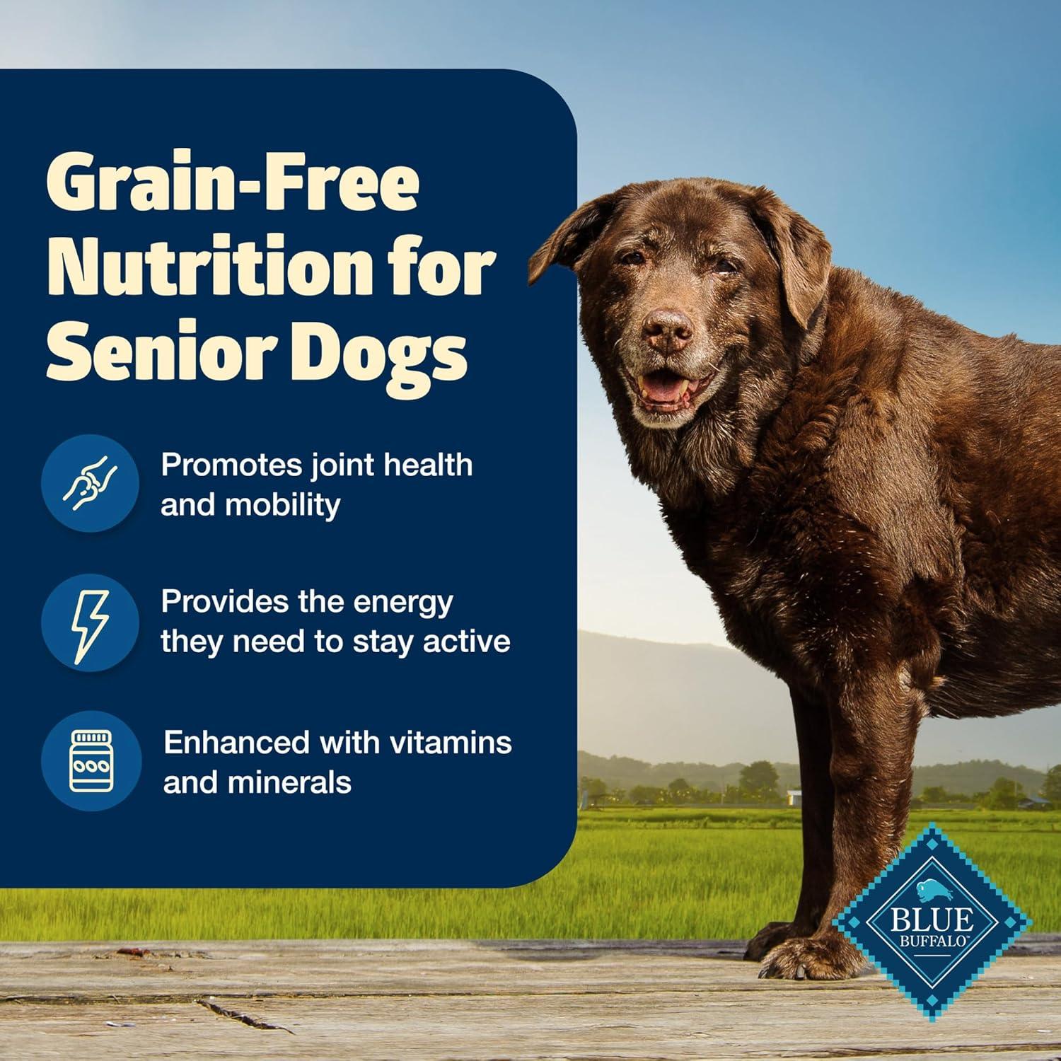 imageBlue Buffalo Freedom GrainFree Senior Dry Dog Food Provides Energy to Stay Active Made in the USA with Natural Ingredients Chicken amp Potatoes 4lb BagChicken