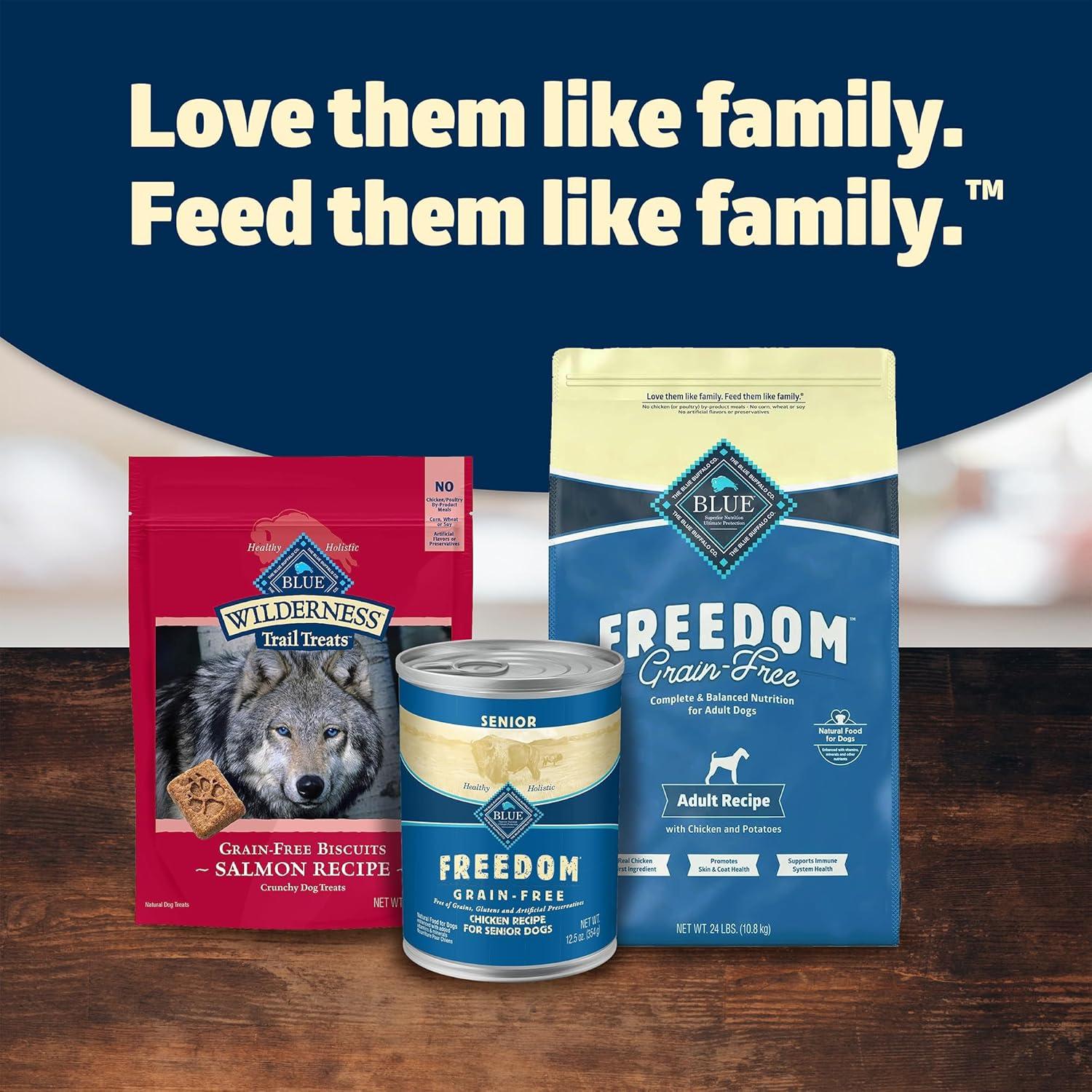 imageBlue Buffalo Freedom GrainFree Senior Wet Dog Food Free of Glutens amp Artificial Preservatives Made With Natural Ingredients Chicken Recipe 125oz Cans 12 Count