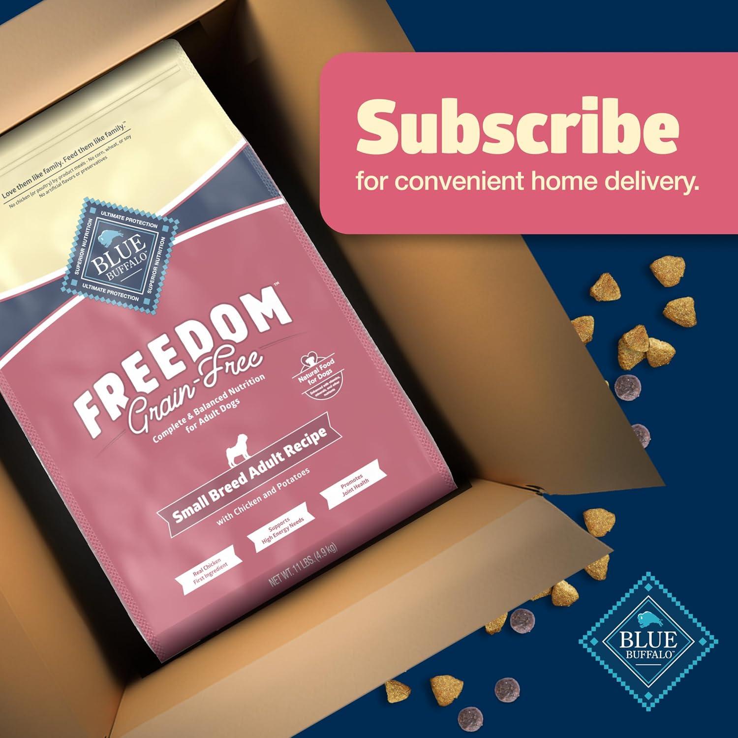 imageBlue Buffalo Freedom GrainFree Small Breed Dry Dog Food Supports High Energy Needs Made in the USA with Natural Ingredients Chicken amp Potatoes 4lb BagChicken