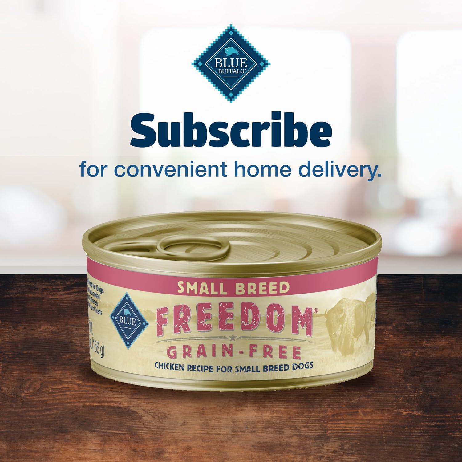 imageBlue Buffalo Freedom GrainFree Small Breed Wet Dog Food Supports High Energy Needs Made in the USA With Natural Ingredients Chicken 55oz Cans 24 Count