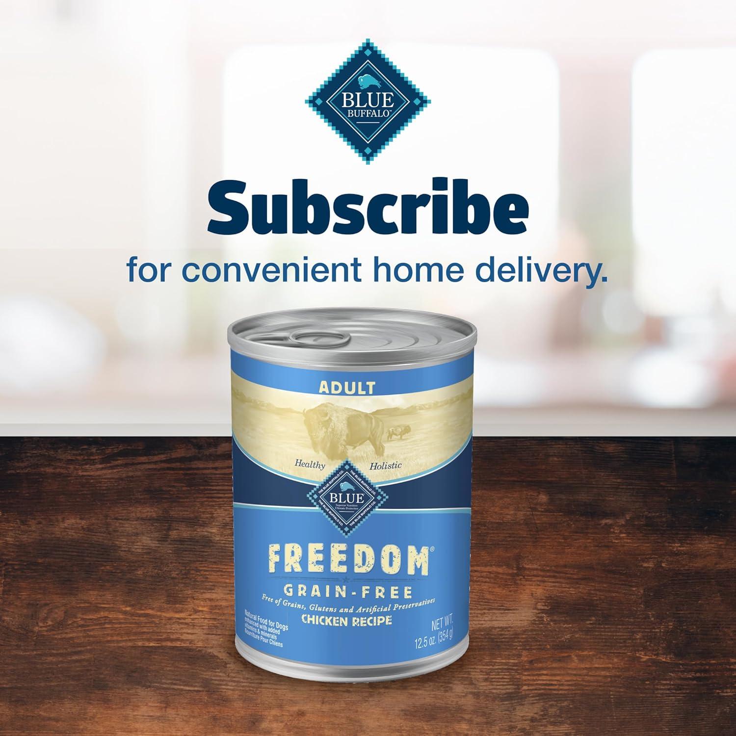 imageBlue Buffalo Freedom GrainFree Wet Dog Food Free of Glutens amp Artificial Preservatives Made with Natural Ingredients Chicken Recipe 125oz Cans 12 Count1 Count Pack of 12