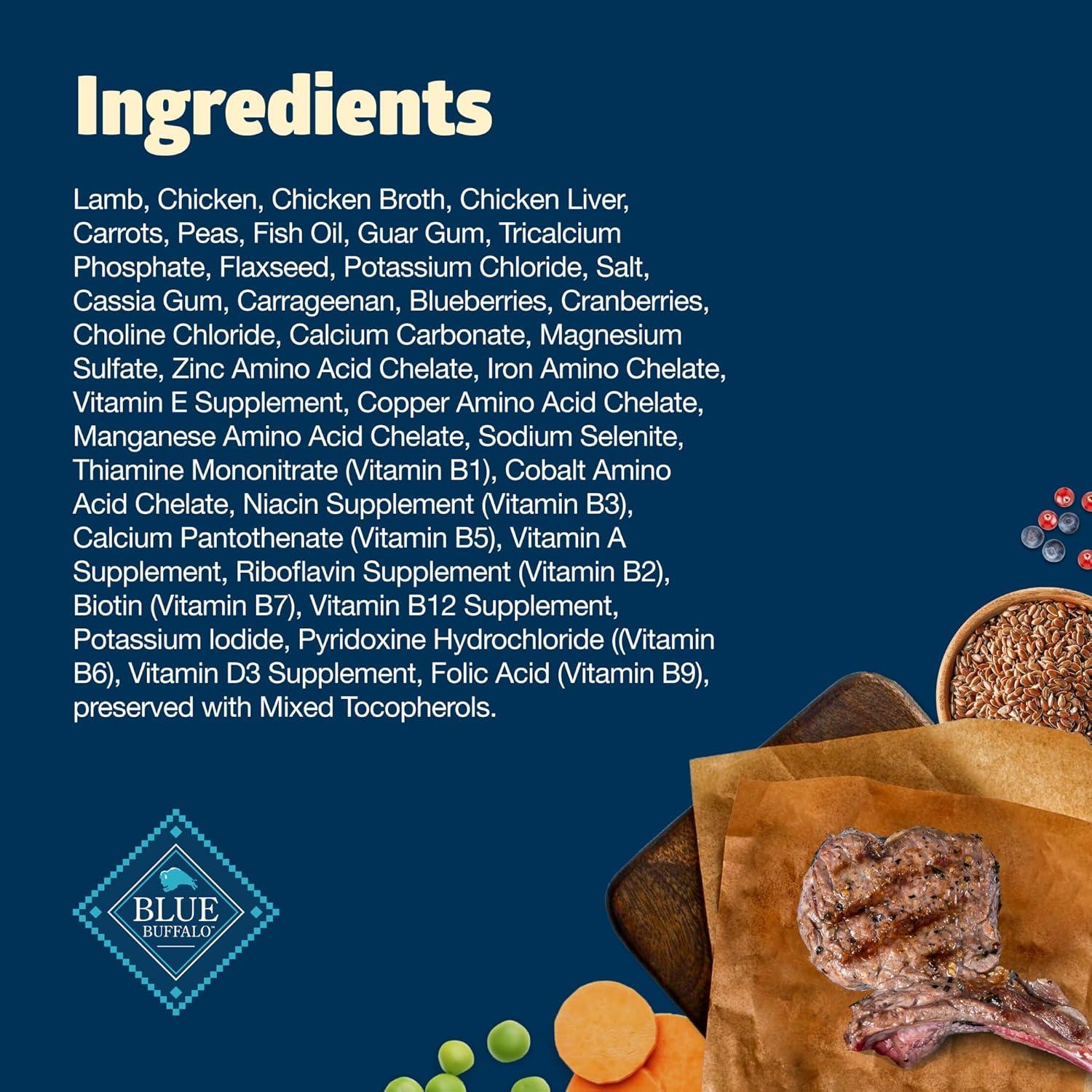 imageBlue Buffalo Freedom GrainFree Wet Dog Food Free of Glutens amp Artificial Preservatives Made with Natural Ingredients Lamb Recipe 125oz Cans 12 Count