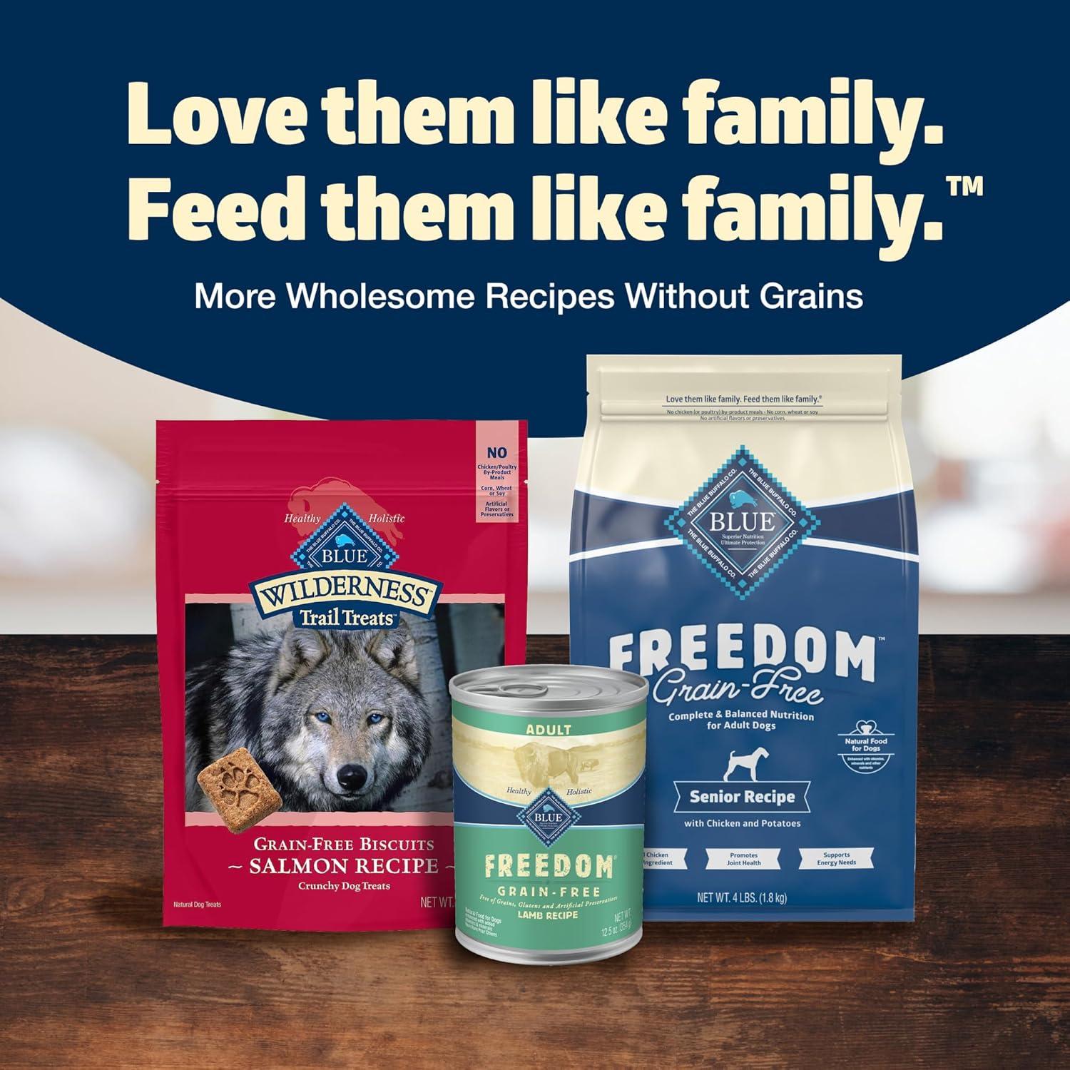 imageBlue Buffalo Freedom GrainFree Wet Dog Food Free of Glutens amp Artificial Preservatives Made with Natural Ingredients Lamb Recipe 125oz Cans 12 Count