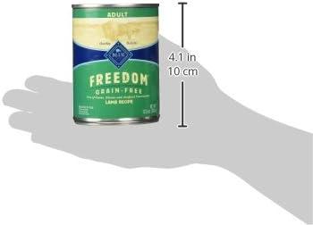 imageBlue Buffalo Freedom GrainFree Wet Dog Food Free of Glutens amp Artificial Preservatives Made with Natural Ingredients Lamb Recipe 125oz Cans 12 Count