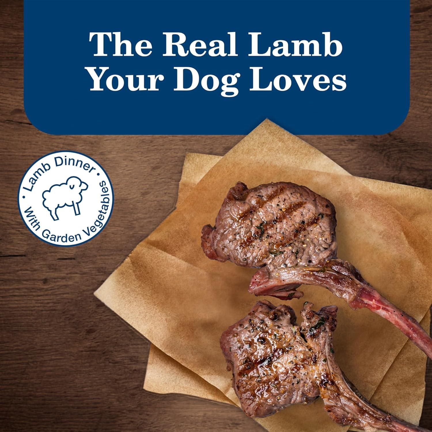 imageBlue Buffalo Homestyle Recipe Adult Wet Dog Food Made with Natural Ingredients Fish amp Sweet Potato Dinner with Garden Vegetables 125oz can Pack of 12Lamb