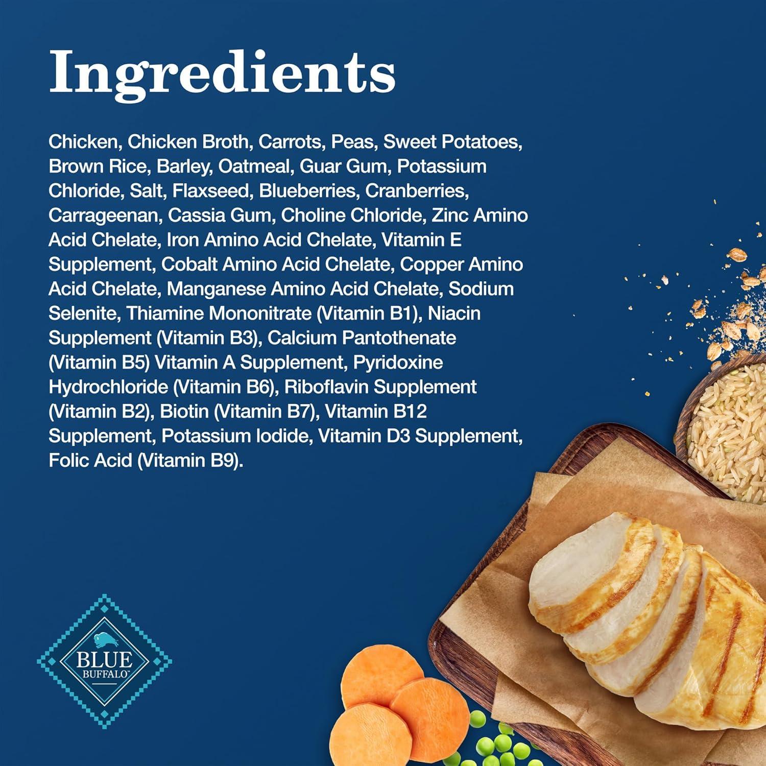 imageBlue Buffalo Homestyle Recipe Adult Wet Dog Food Made with Natural Ingredients Fish amp Sweet Potato Dinner with Garden Vegetables 125oz can Pack of 12Chicken Dinner with Garden Vegetables