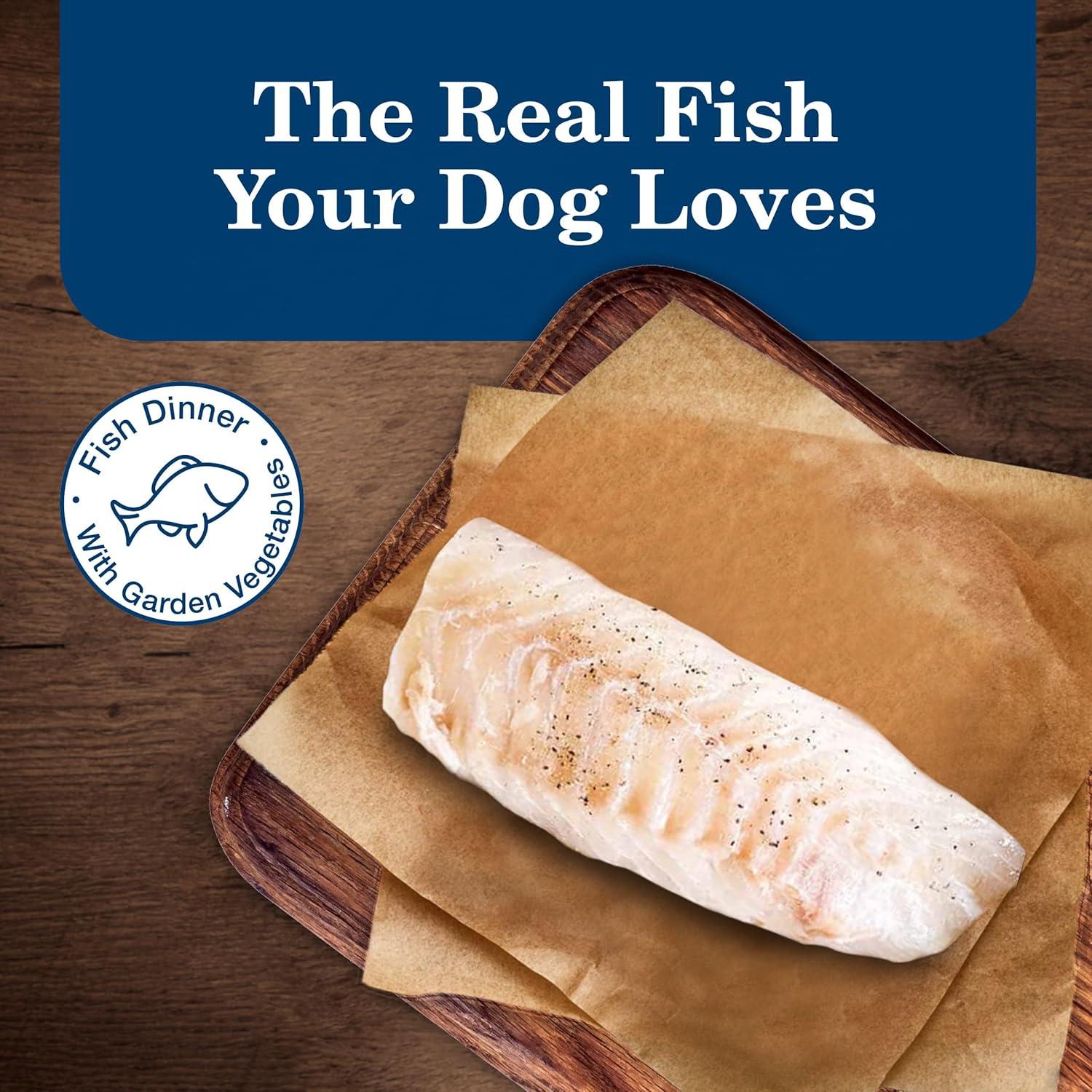 imageBlue Buffalo Homestyle Recipe Adult Wet Dog Food Made with Natural Ingredients Fish amp Sweet Potato Dinner with Garden Vegetables 125oz can Pack of 12Fish Sweet Potato