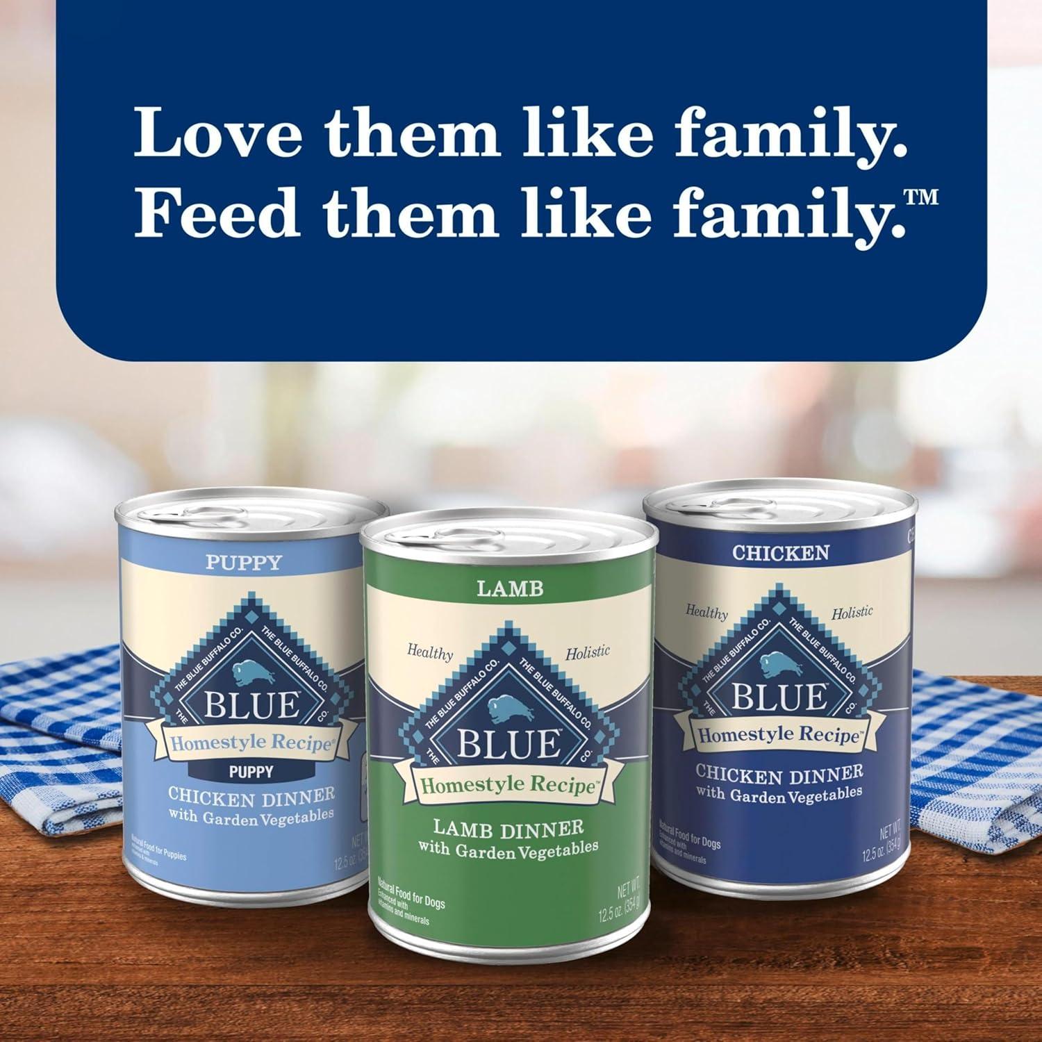 imageBlue Buffalo Homestyle Recipe Adult Wet Dog Food Made with Natural Ingredients Fish amp Sweet Potato Dinner with Garden Vegetables 125oz can Pack of 12Variety Pack Lamb Turkey