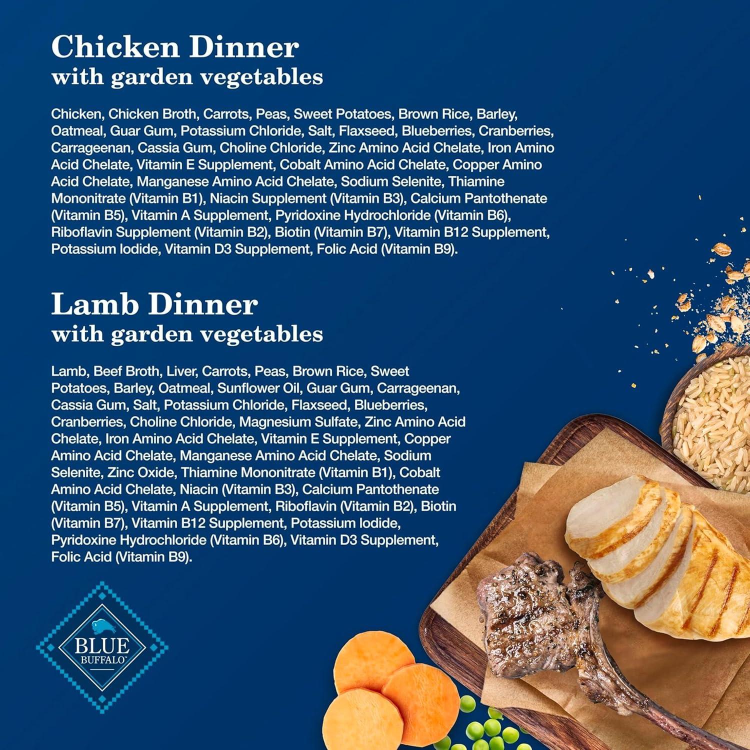 imageBlue Buffalo Homestyle Recipe Adult Wet Dog Food Made with Natural Ingredients Fish amp Sweet Potato Dinner with Garden Vegetables 125oz can Pack of 12Variety Pack Chicken Lamb