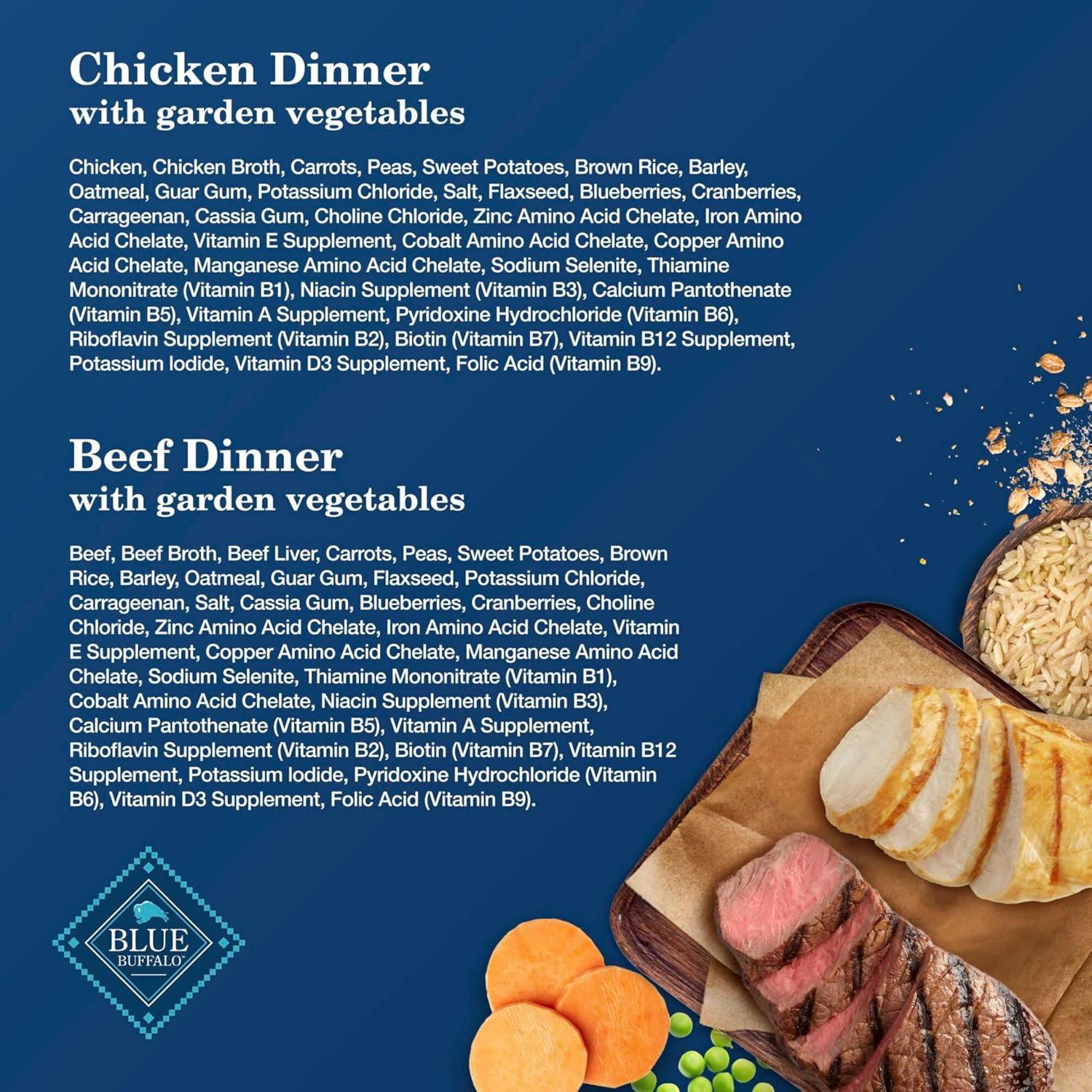 imageBlue Buffalo Homestyle Recipe Adult Wet Dog Food Made with Natural Ingredients Fish amp Sweet Potato Dinner with Garden Vegetables 125oz can Pack of 12Variety Pack Chicken Beef