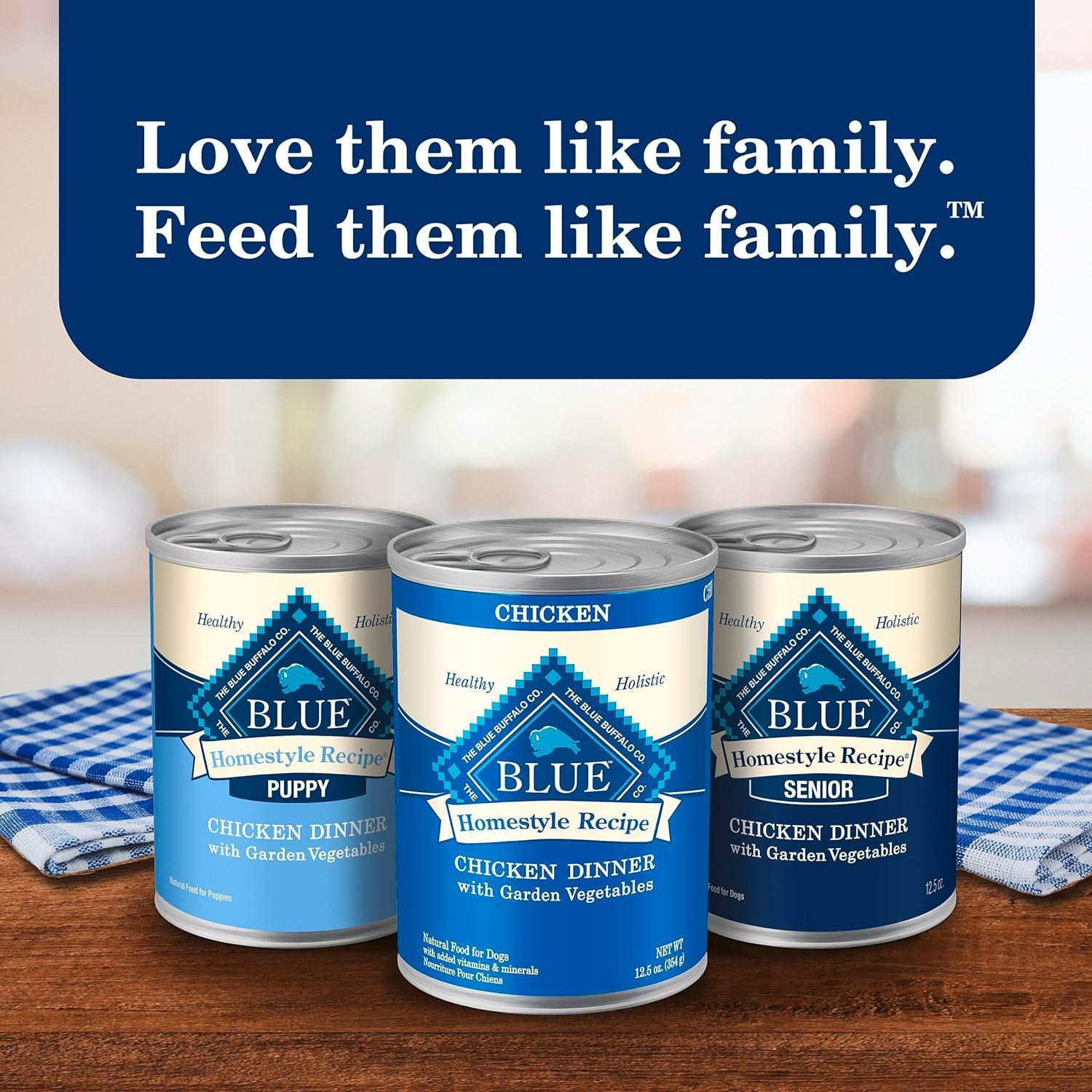 imageBlue Buffalo Homestyle Recipe Adult Wet Dog Food Made with Natural Ingredients Fish amp Sweet Potato Dinner with Garden Vegetables 125oz can Pack of 12Beef