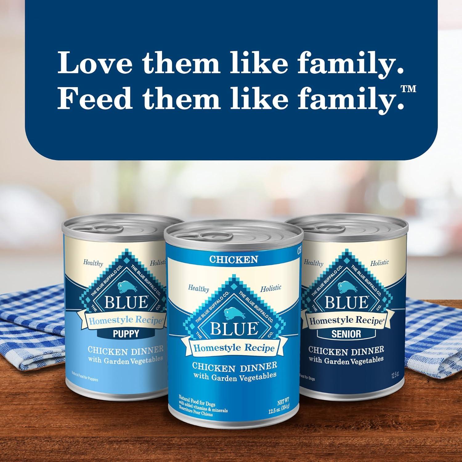 imageBlue Buffalo Homestyle Recipe Adult Wet Dog Food Made with Natural Ingredients Fish amp Sweet Potato Dinner with Garden Vegetables 125oz can Pack of 12Beef