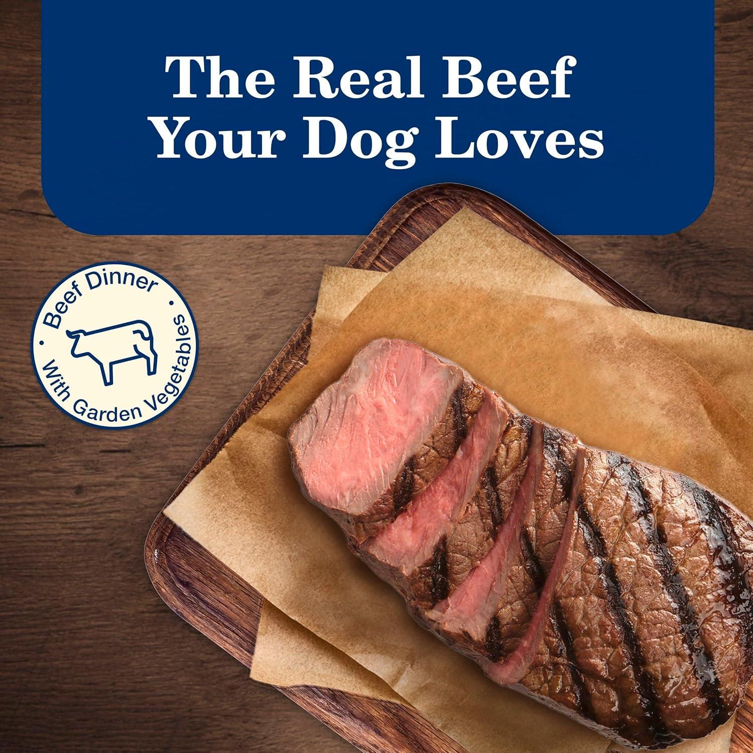 imageBlue Buffalo Homestyle Recipe Adult Wet Dog Food Made with Natural Ingredients Fish amp Sweet Potato Dinner with Garden Vegetables 125oz can Pack of 12Beef