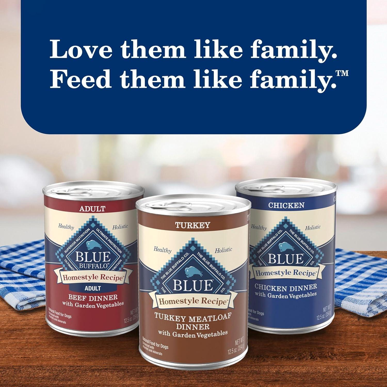 imageBlue Buffalo Homestyle Recipe Adult Wet Dog Food Made with Natural Ingredients Fish amp Sweet Potato Dinner with Garden Vegetables 125oz can Pack of 12Variety Pack Chicken Turkey