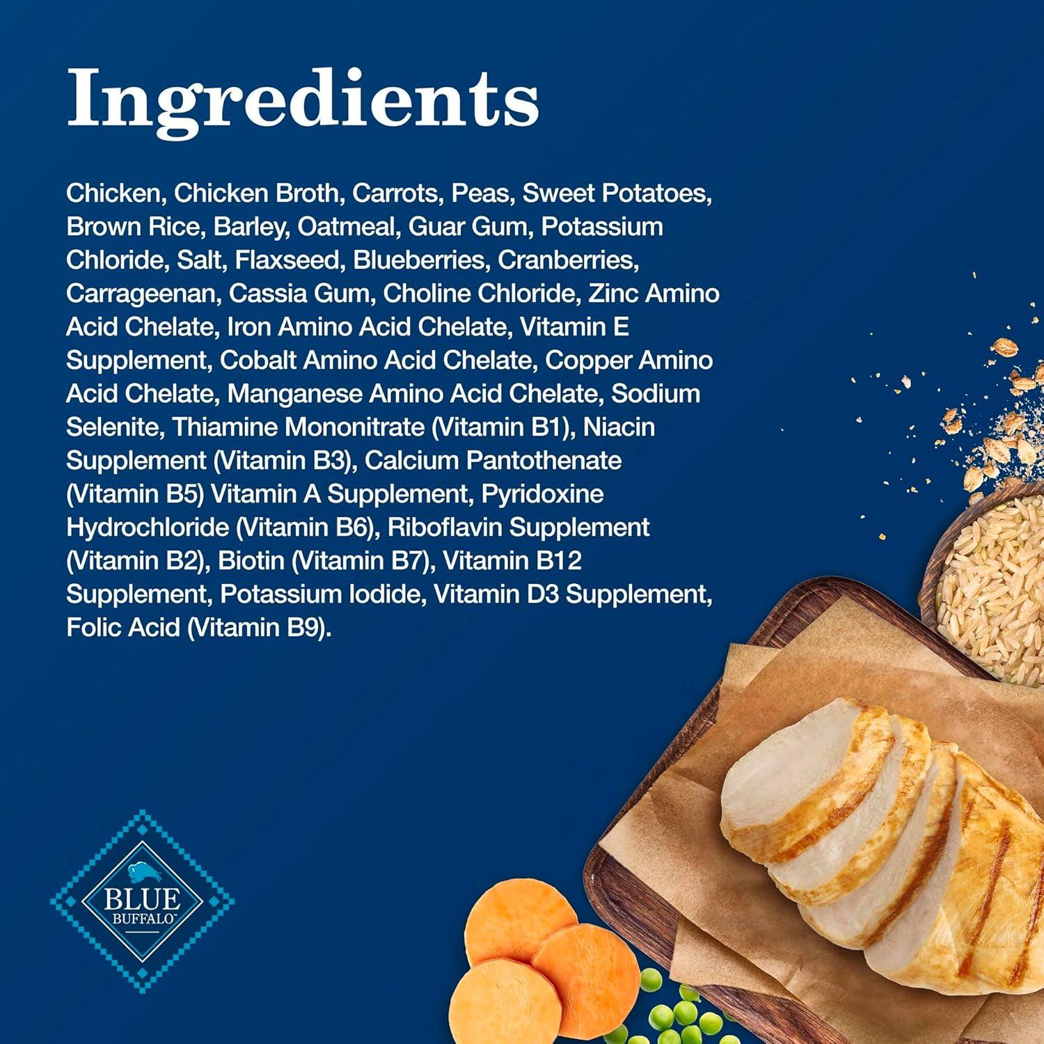 imageBlue Buffalo Homestyle Recipe Adult Wet Dog Food Made with Natural Ingredients Fish amp Sweet Potato Dinner with Garden Vegetables 125oz can Pack of 12Chicken