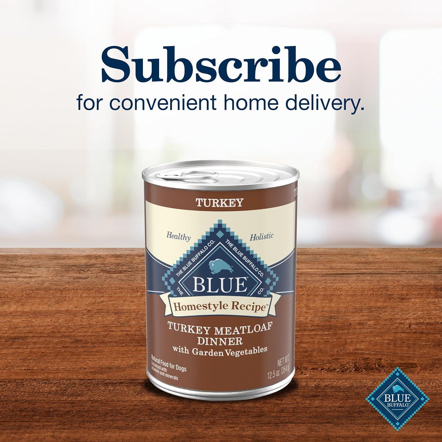 imageBlue Buffalo Homestyle Recipe Adult Wet Dog Food Made with Natural Ingredients Fish amp Sweet Potato Dinner with Garden Vegetables 125oz can Pack of 12Turkey