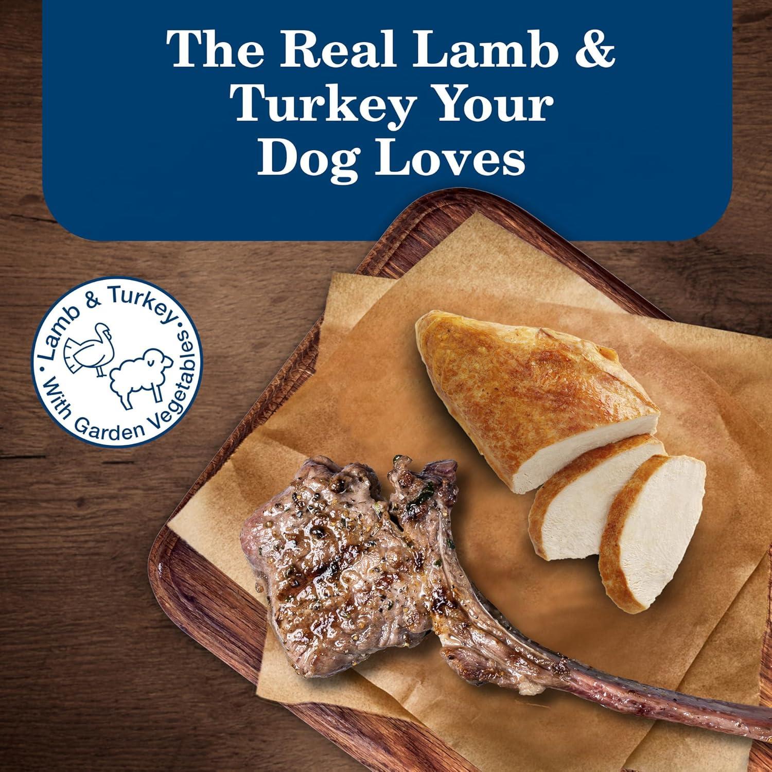 imageBlue Buffalo Homestyle Recipe Large Breed Adult Wet Dog Food Made with Natural Ingredients Chicken Dinner With Garden Vegetables 125oz Can Pack of 12Variety Pack Lamb Turkey