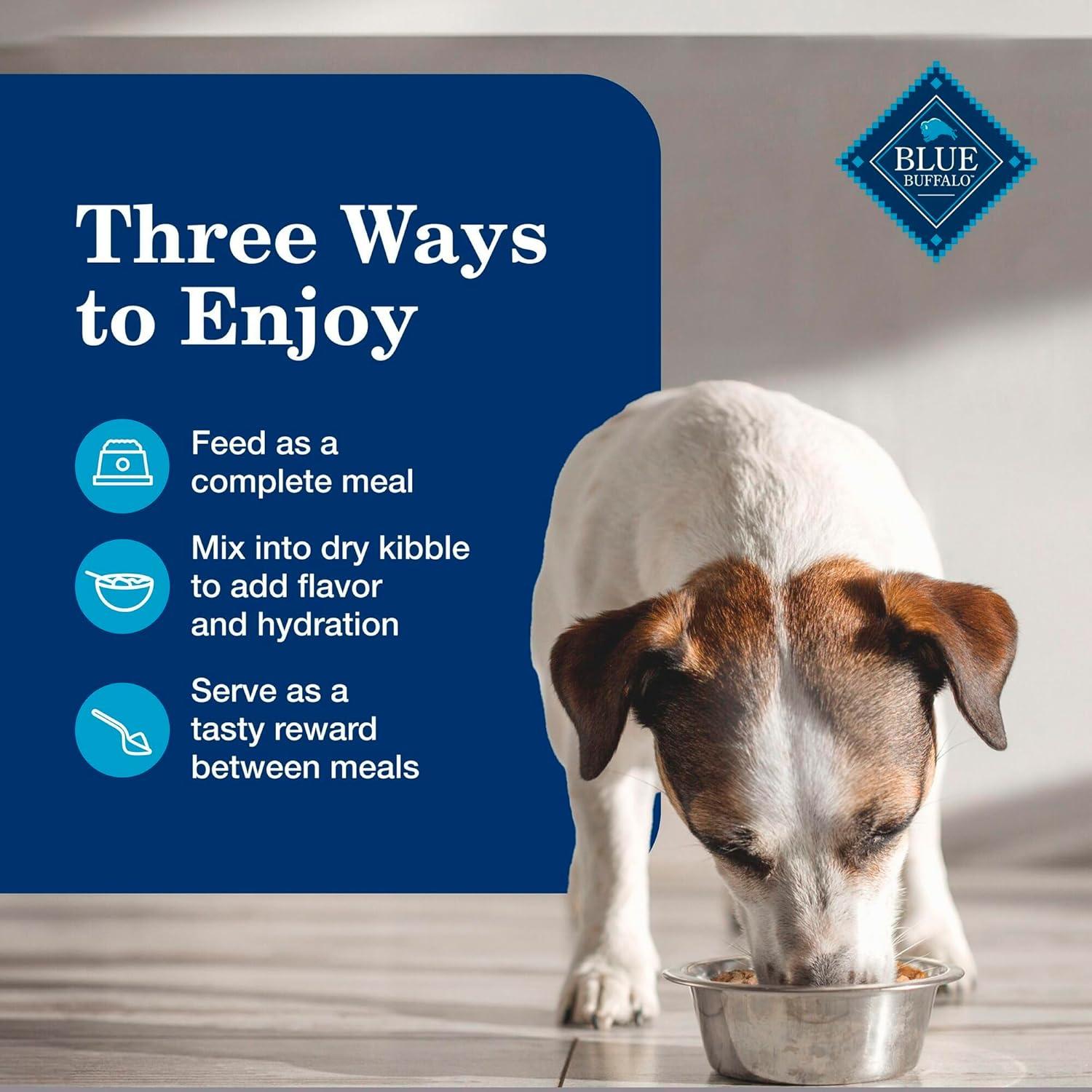 imageBlue Buffalo Homestyle Recipe Senior Wet Dog Food Made with Natural Ingredients Chicken Dinner with Garden Vegetables 125oz Cans 12 CountChicken