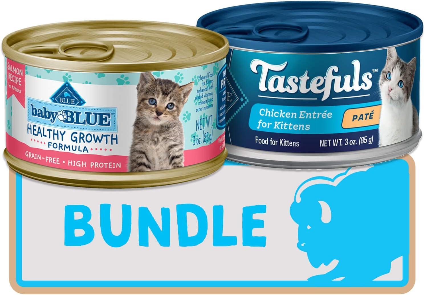 imageBlue Buffalo Kitten Wet Cat Food Chicken and Salmon 3oz cans Pack of 48