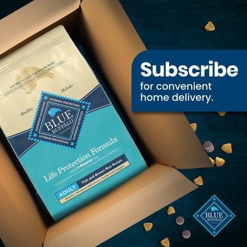 imageBlue Buffalo Life Protection Formula Adult Dry Dog Food Helps Build and Maintain Strong Muscles Made with Natural Ingredients Chicken amp Brown Rice Recipe 5lb BagFish Brown Rice