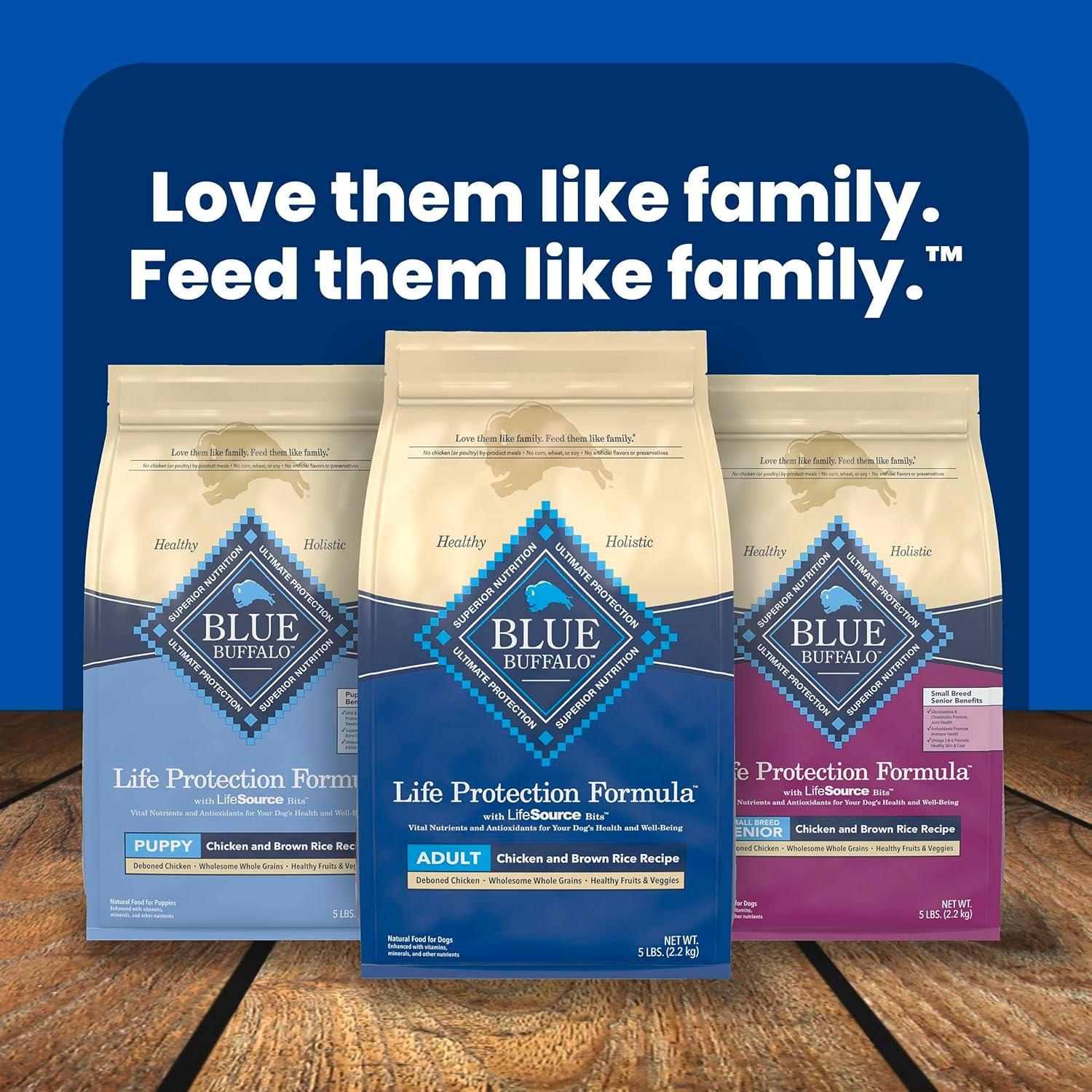 imageBlue Buffalo Life Protection Formula Adult Dry Dog Food Helps Build and Maintain Strong Muscles Made with Natural Ingredients Chicken amp Brown Rice Recipe 5lb BagSalmon ChickenFree