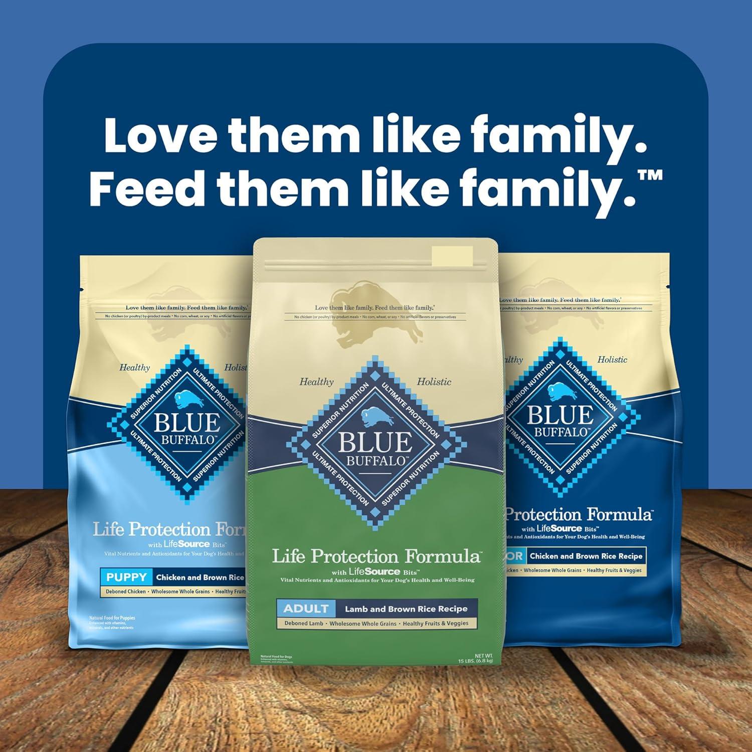 imageBlue Buffalo Life Protection Formula Adult Dry Dog Food Helps Build and Maintain Strong Muscles Made with Natural Ingredients Chicken amp Brown Rice Recipe 5lb BagLamb Brown Rice