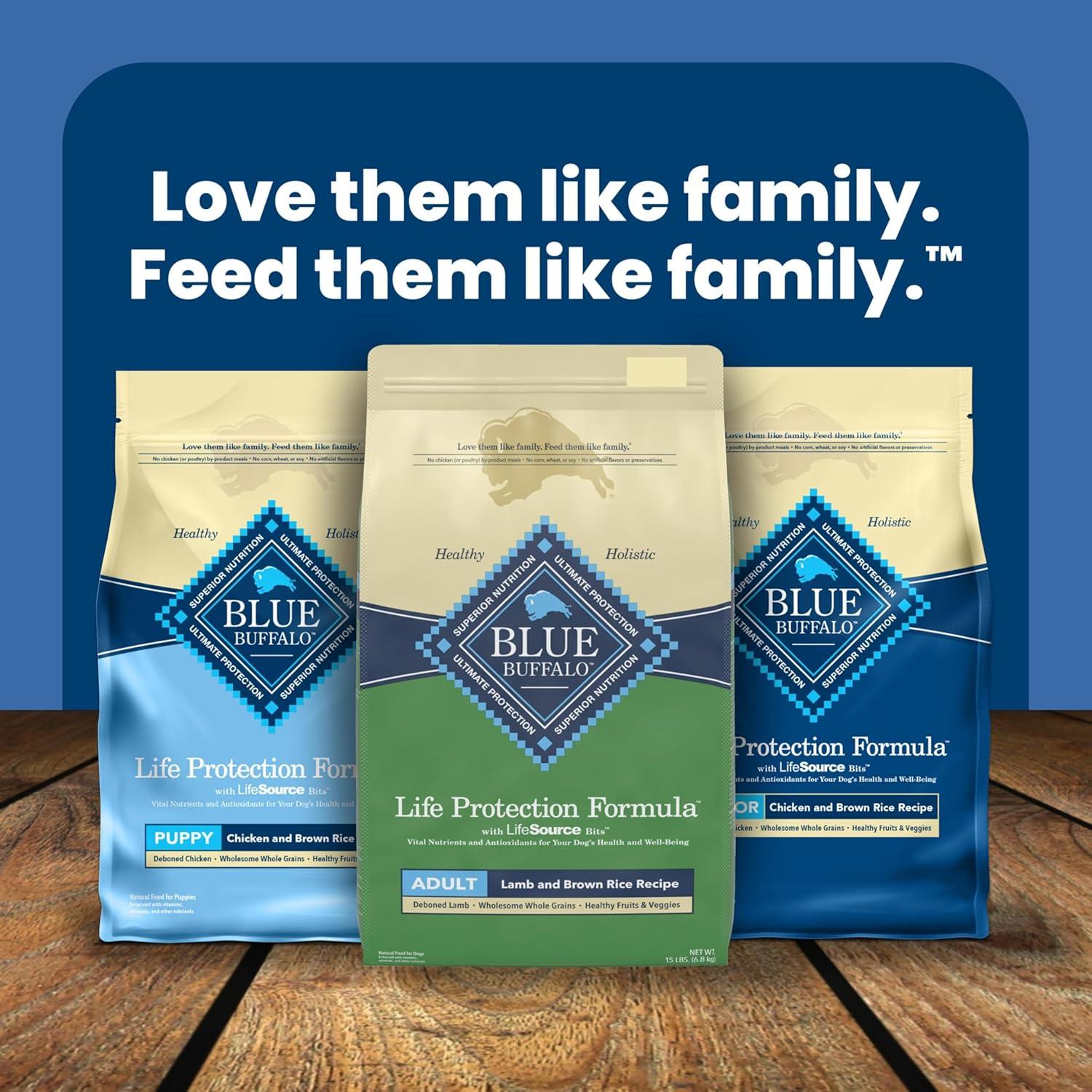imageBlue Buffalo Life Protection Formula Adult Dry Dog Food Helps Build and Maintain Strong Muscles Made with Natural Ingredients Chicken amp Brown Rice Recipe 5lb BagLamb Brown Rice