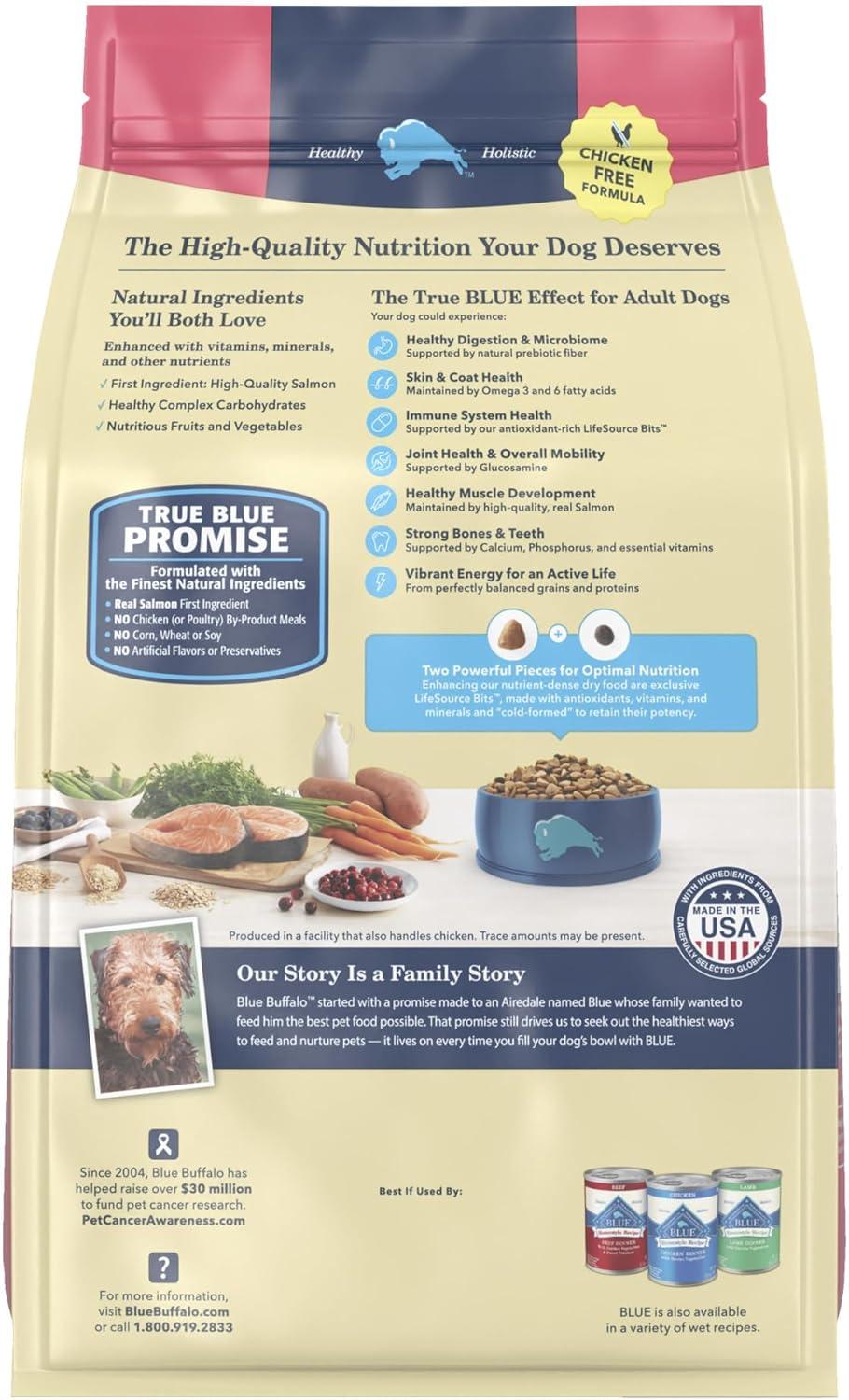 imageBlue Buffalo Life Protection Formula Adult Dry Dog Food Helps Build and Maintain Strong Muscles Made with Natural Ingredients Chicken amp Brown Rice Recipe 5lb BagSalmon ChickenFree