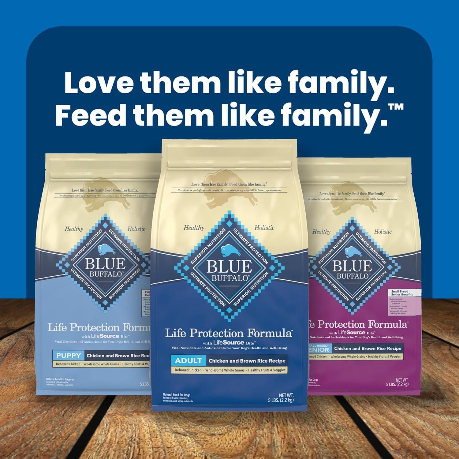 imageBlue Buffalo Life Protection Formula Adult Dry Dog Food Helps Build and Maintain Strong Muscles Made with Natural Ingredients Chicken amp Brown Rice Recipe 5lb BagSalmon ChickenFree