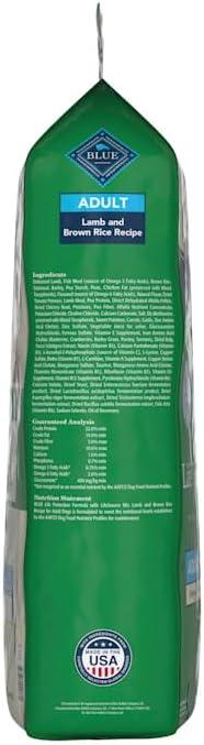 imageBlue Buffalo Life Protection Formula Adult Dry Dog Food Helps Build and Maintain Strong Muscles Made with Natural Ingredients Chicken amp Brown Rice Recipe 5lb BagLamb Brown Rice