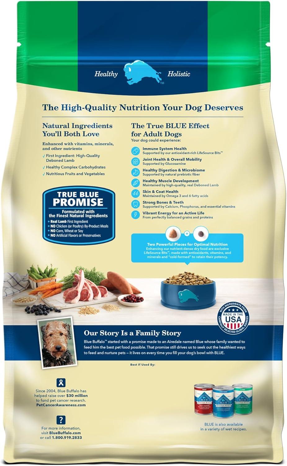 imageBlue Buffalo Life Protection Formula Adult Dry Dog Food Helps Build and Maintain Strong Muscles Made with Natural Ingredients Chicken amp Brown Rice Recipe 5lb BagLamb Brown Rice