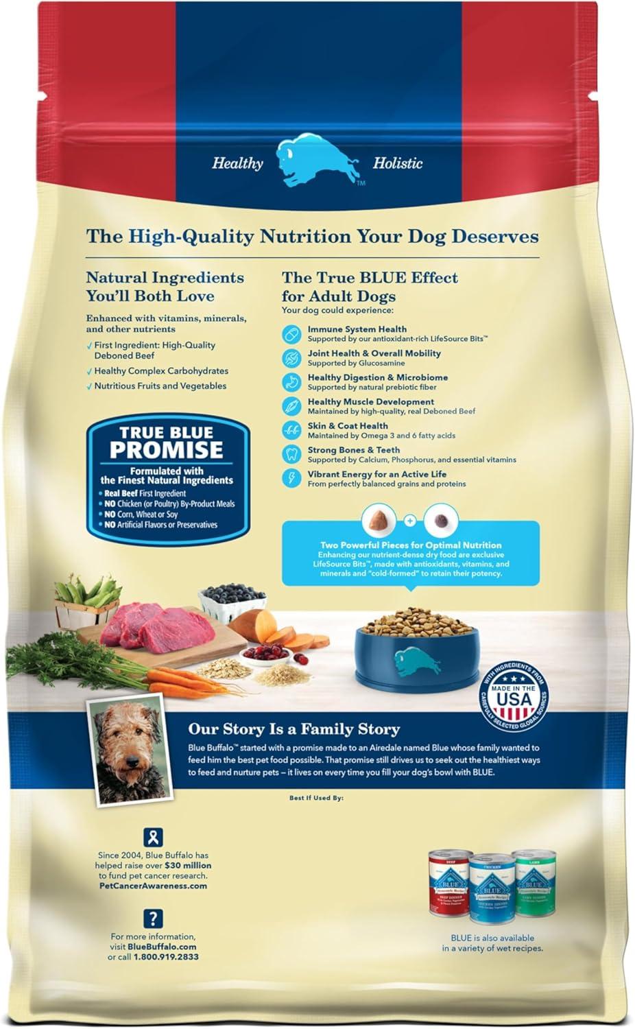 imageBlue Buffalo Life Protection Formula Adult Dry Dog Food Helps Build and Maintain Strong Muscles Made with Natural Ingredients Chicken amp Brown Rice Recipe 5lb BagBeef Brown Rice
