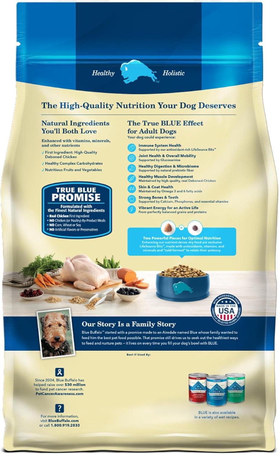 imageBlue Buffalo Life Protection Formula Adult Dry Dog Food Helps Build and Maintain Strong Muscles Made with Natural Ingredients Chicken amp Brown Rice Recipe 5lb BagChicken Brown Rice
