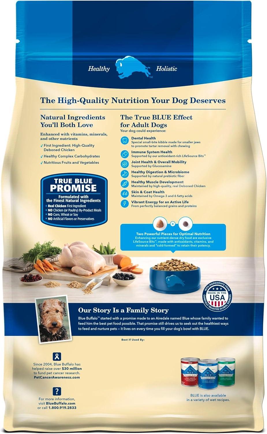 imageBlue Buffalo Life Protection Formula Adult Small Bite Dry Dog Food Helps Build and Maintain Strong Muscles Made with Natural Ingredients Chicken amp Brown Rice Recipe 15lb Bag30 Pound Pack of 1