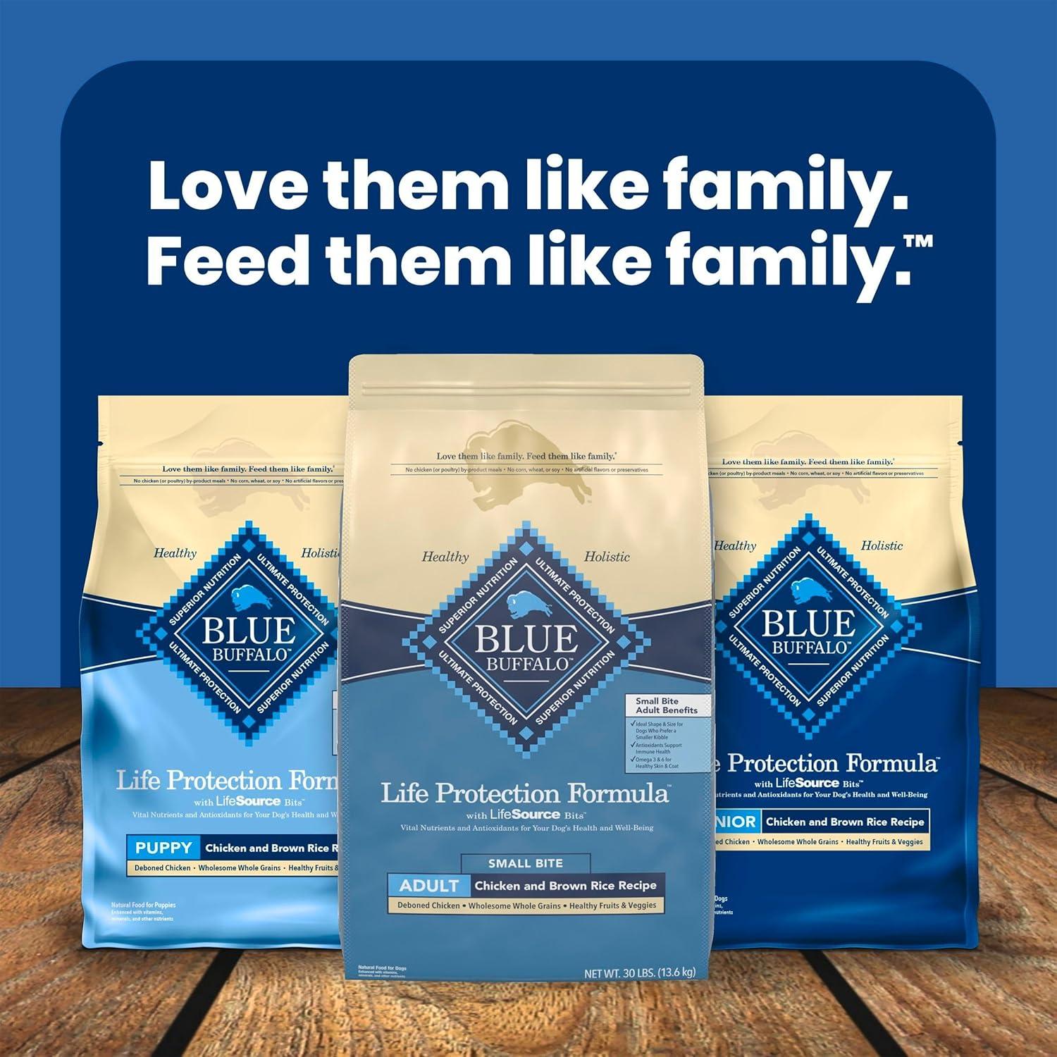 imageBlue Buffalo Life Protection Formula Adult Small Bite Dry Dog Food Helps Build and Maintain Strong Muscles Made with Natural Ingredients Chicken amp Brown Rice Recipe 15lb Bag30 Pound Pack of 1