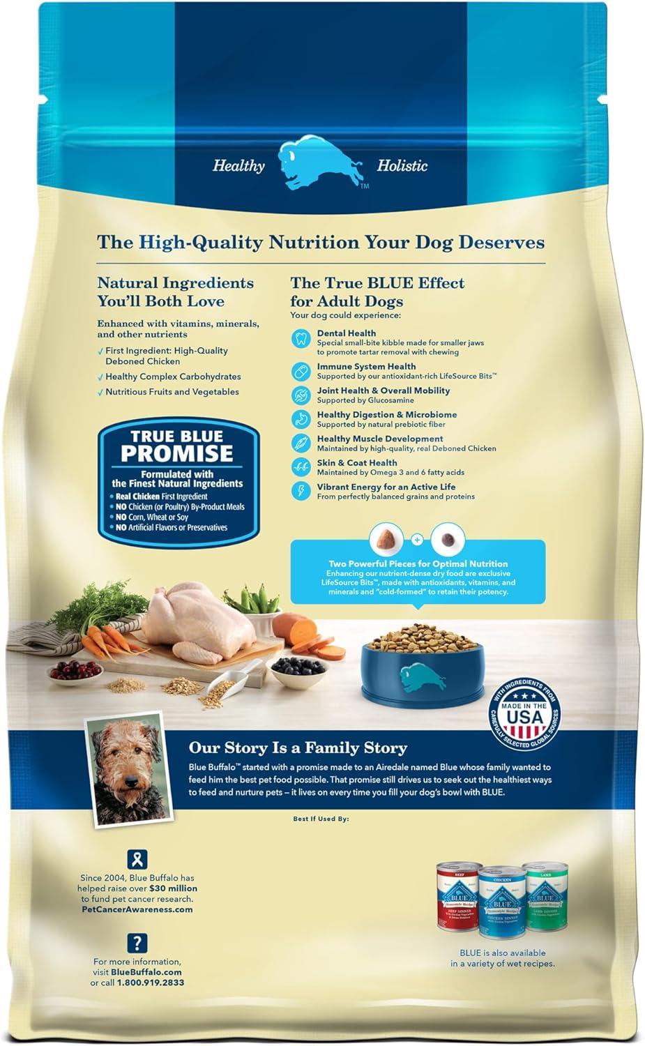 imageBlue Buffalo Life Protection Formula Adult Small Bite Dry Dog Food Helps Build and Maintain Strong Muscles Made with Natural Ingredients Chicken amp Brown Rice Recipe 15lb Bag15 Pound Pack of 1