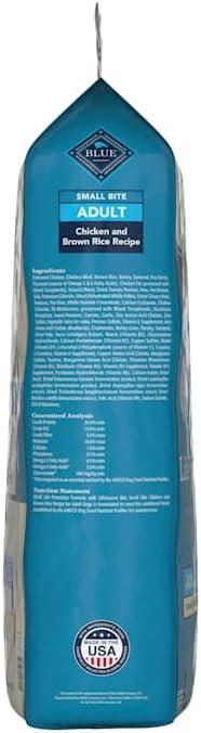 imageBlue Buffalo Life Protection Formula Adult Small Bite Dry Dog Food Helps Build and Maintain Strong Muscles Made with Natural Ingredients Chicken amp Brown Rice Recipe 15lb Bag30 Pound Pack of 1