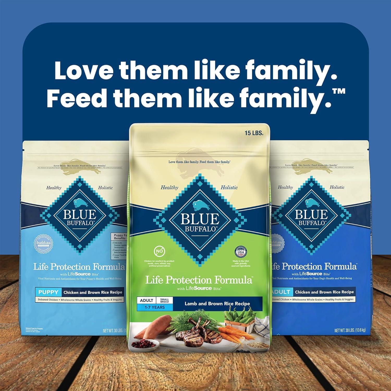 imageBlue Buffalo Life Protection Formula Adult Small Breed Dry Dog Food Supports High Energy Needs Made with Natural Ingredients Chicken amp Brown Rice Recipe 15lb BagLamb Brown Rice