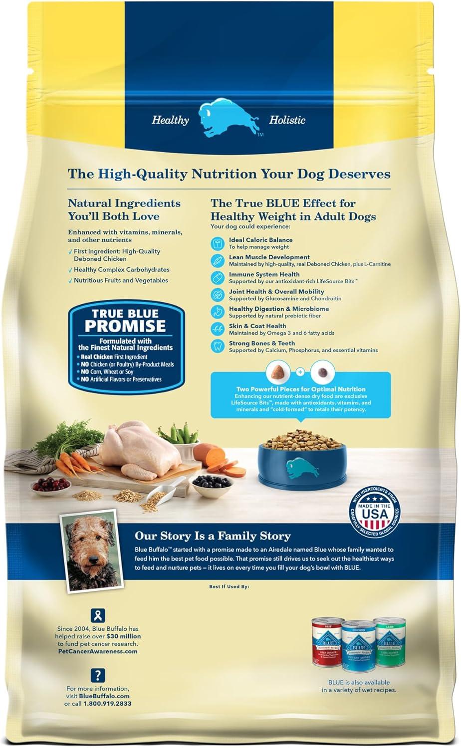 imageBlue Buffalo Life Protection Formula Adult Small Breed Dry Dog Food Supports High Energy Needs Made with Natural Ingredients Chicken amp Brown Rice Recipe 15lb BagHealthy Weight Chicken Brown Rice