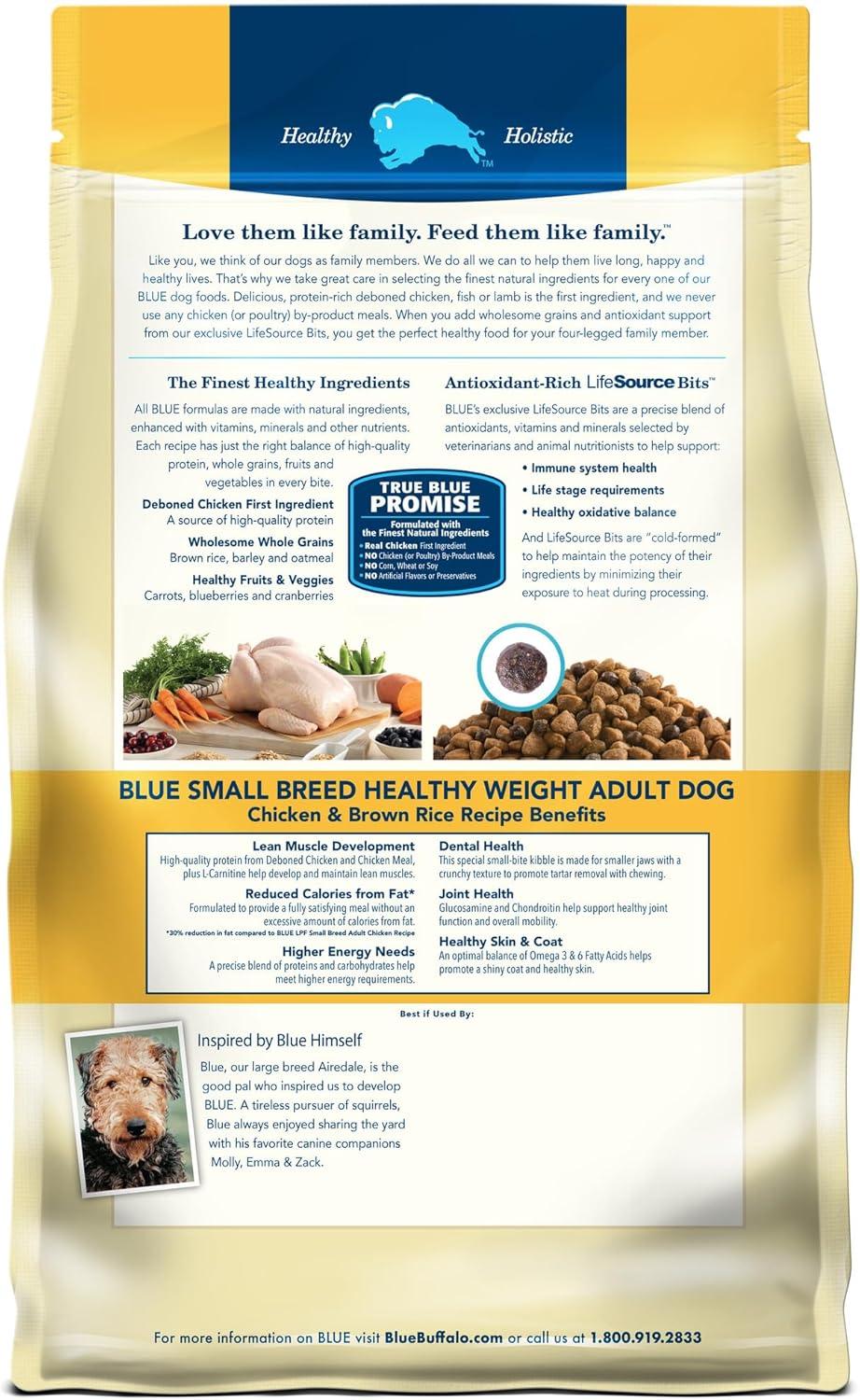 imageBlue Buffalo Life Protection Formula Healthy Weight Small Breed Dry Dog Food Supports an Ideal Weight Made with Natural Ingredients Chicken amp Brown Rice Recipe 5lb BagChicken Brown Rice