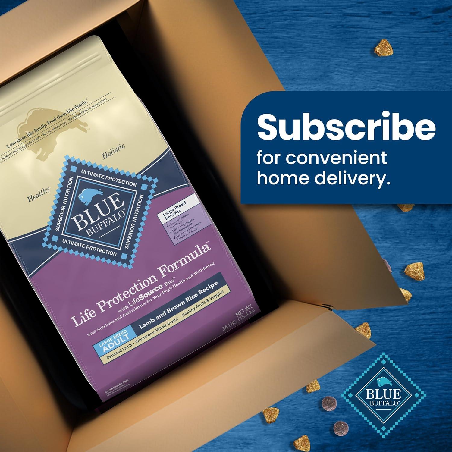 imageBlue Buffalo Life Protection Formula Large Breed Adult Dry Dog Food Promotes Joint Health and Lean Muscles Made with Natural Ingredients Lamb amp Brown Rice Recipe 34lb BagLamb Brown Rice