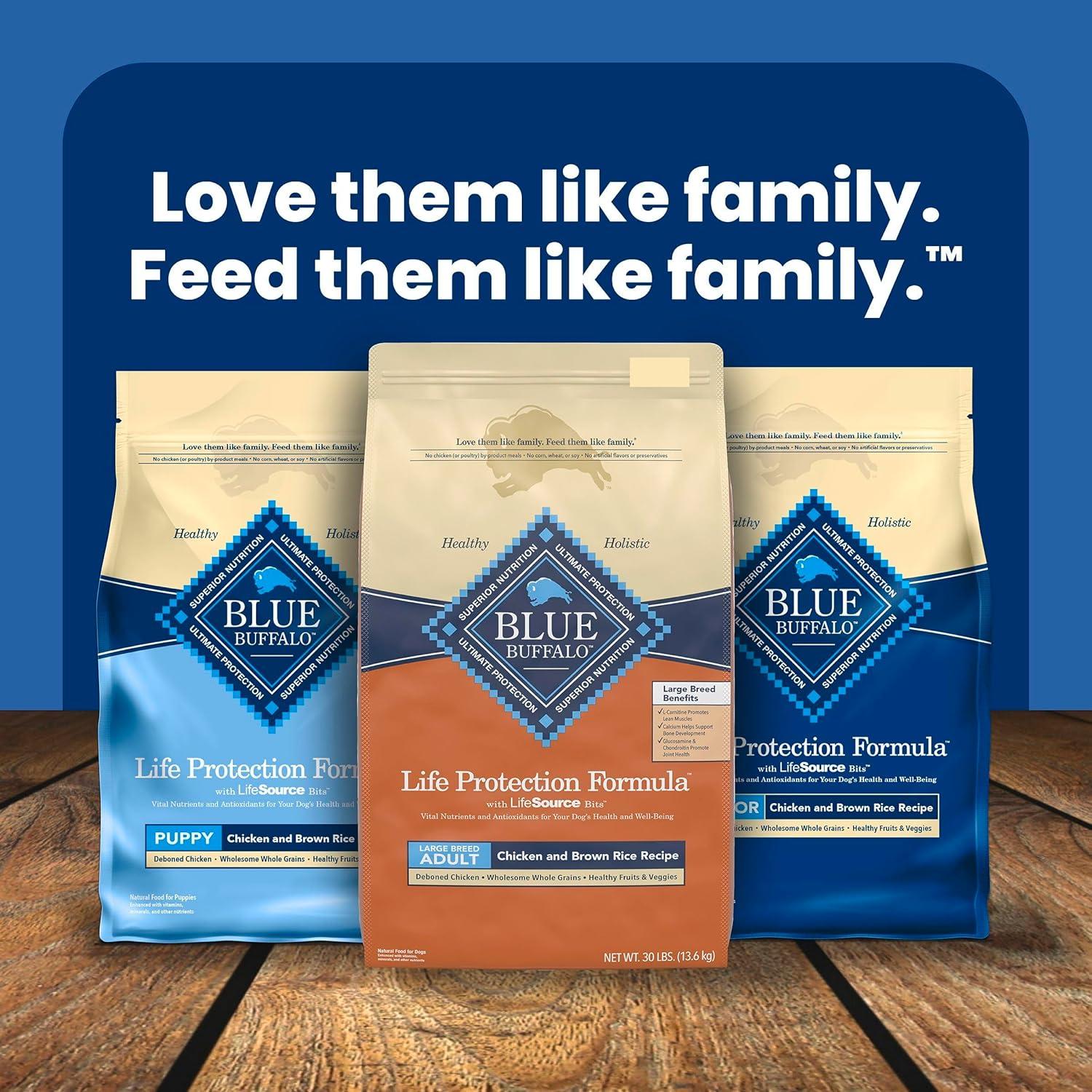 imageBlue Buffalo Life Protection Formula Large Breed Adult Dry Dog Food Promotes Joint Health and Lean Muscles Made with Natural Ingredients Lamb amp Brown Rice Recipe 34lb BagChicken Brown Rice