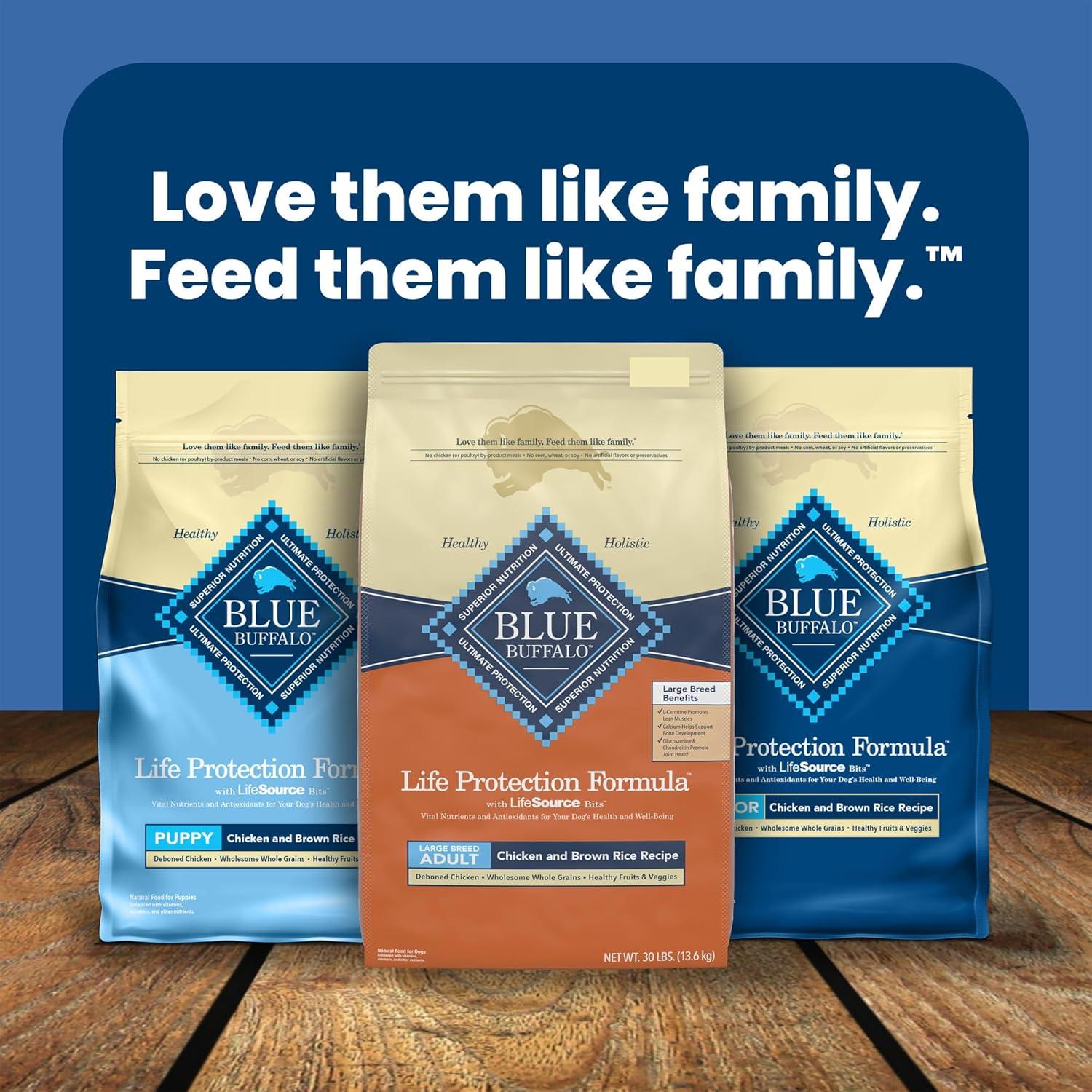 imageBlue Buffalo Life Protection Formula Large Breed Adult Dry Dog Food Promotes Joint Health and Lean Muscles Made with Natural Ingredients Lamb amp Brown Rice Recipe 34lb BagChicken Brown Rice