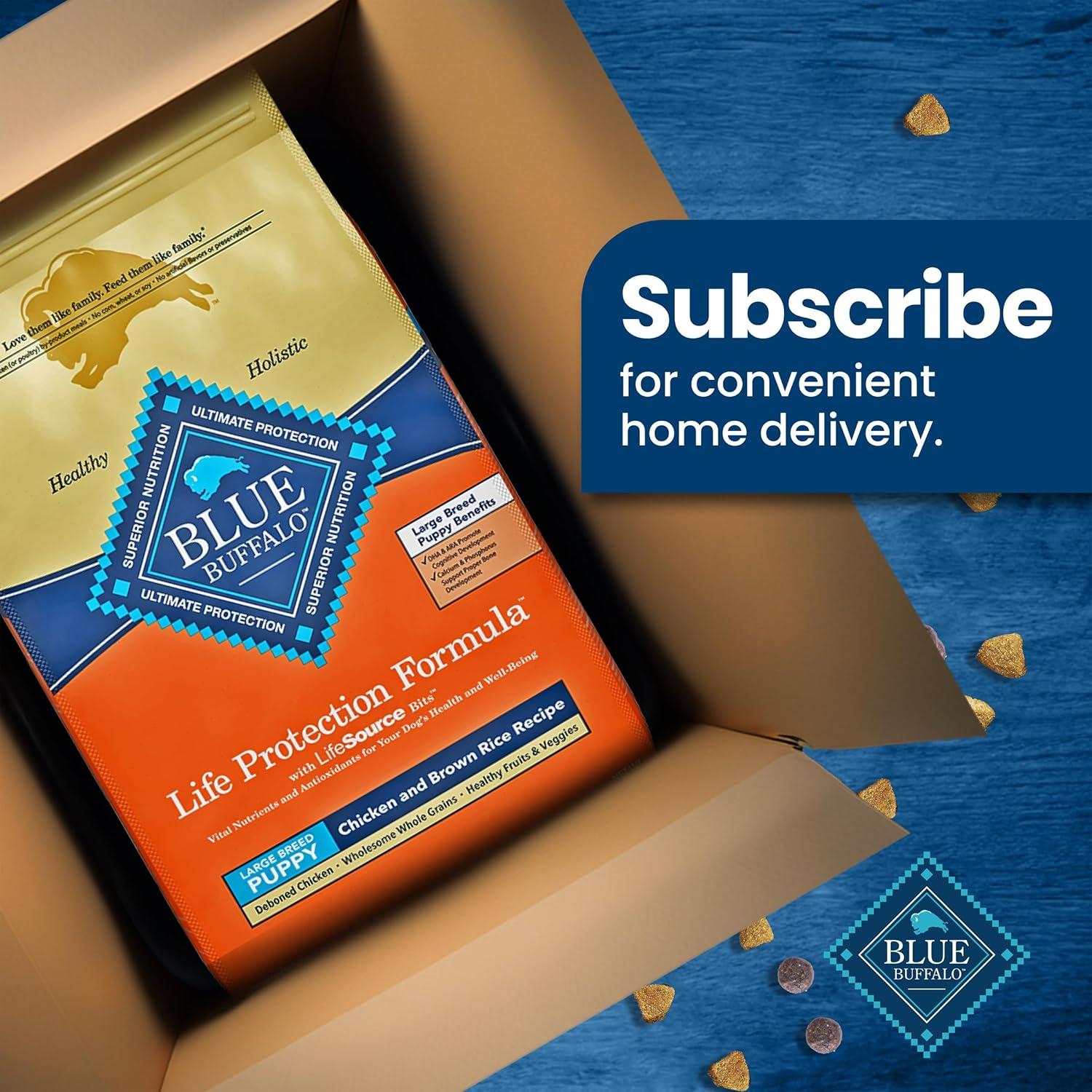 imageBlue Buffalo Life Protection Formula Large Breed Puppy Dry Dog Food with DHA Vital Nutrients amp Antioxidants Made with Natural Ingredients Chicken amp Brown Rice Recipe 34lb BagChicken Brown Rice