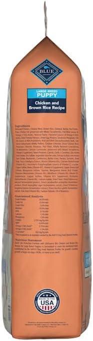 imageBlue Buffalo Life Protection Formula Large Breed Puppy Dry Dog Food with DHA Vital Nutrients amp Antioxidants Made with Natural Ingredients Chicken amp Brown Rice Recipe 34lb BagChicken Brown Rice