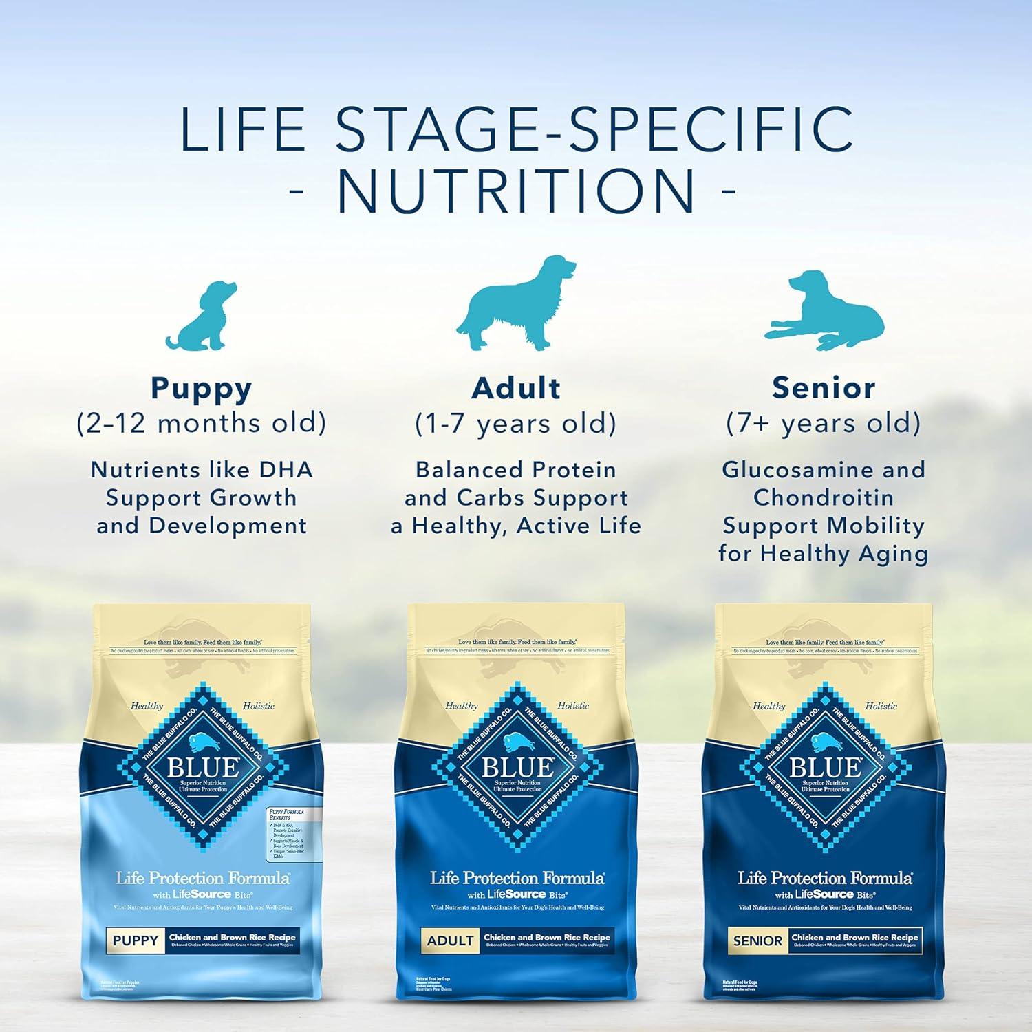 imageBlue Buffalo Life Protection Formula Puppy Dry Dog Food with DHA and ARA Made with Natural Ingredients Chicken amp Brown Rice Recipe 5lb BagChicken Brown Rice