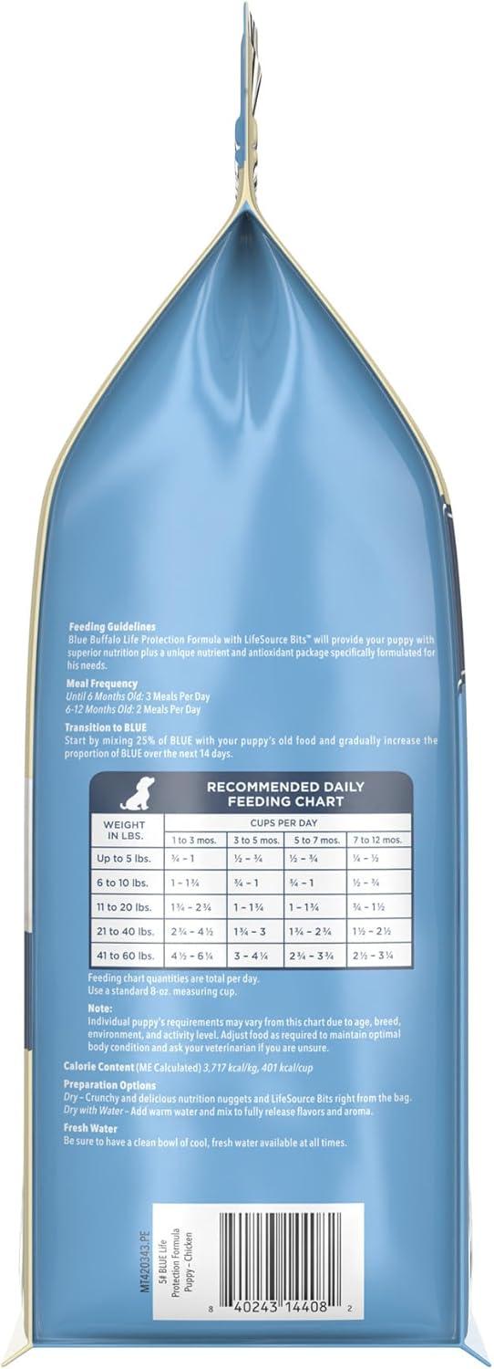 imageBlue Buffalo Life Protection Formula Puppy Dry Dog Food with DHA and ARA Made with Natural Ingredients Chicken amp Brown Rice Recipe 5lb BagChicken Brown Rice